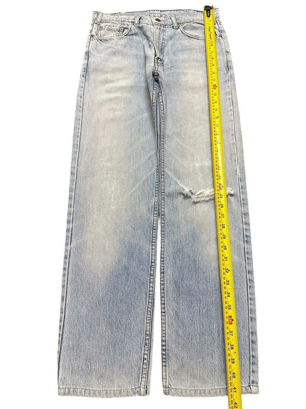 Levi's Vintage 90s Levis 503 Light Blue Faded Wash Distress Jeans Size US 31 - 13 Thumbnail