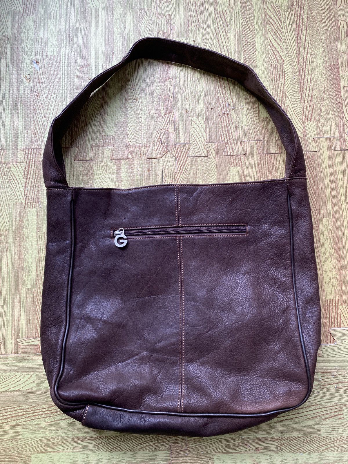 Genuine Leather × Japanese Brand × Leather Vintage Giglo Japan Leather Bag Size ONE SIZE - 4 Thumbnail