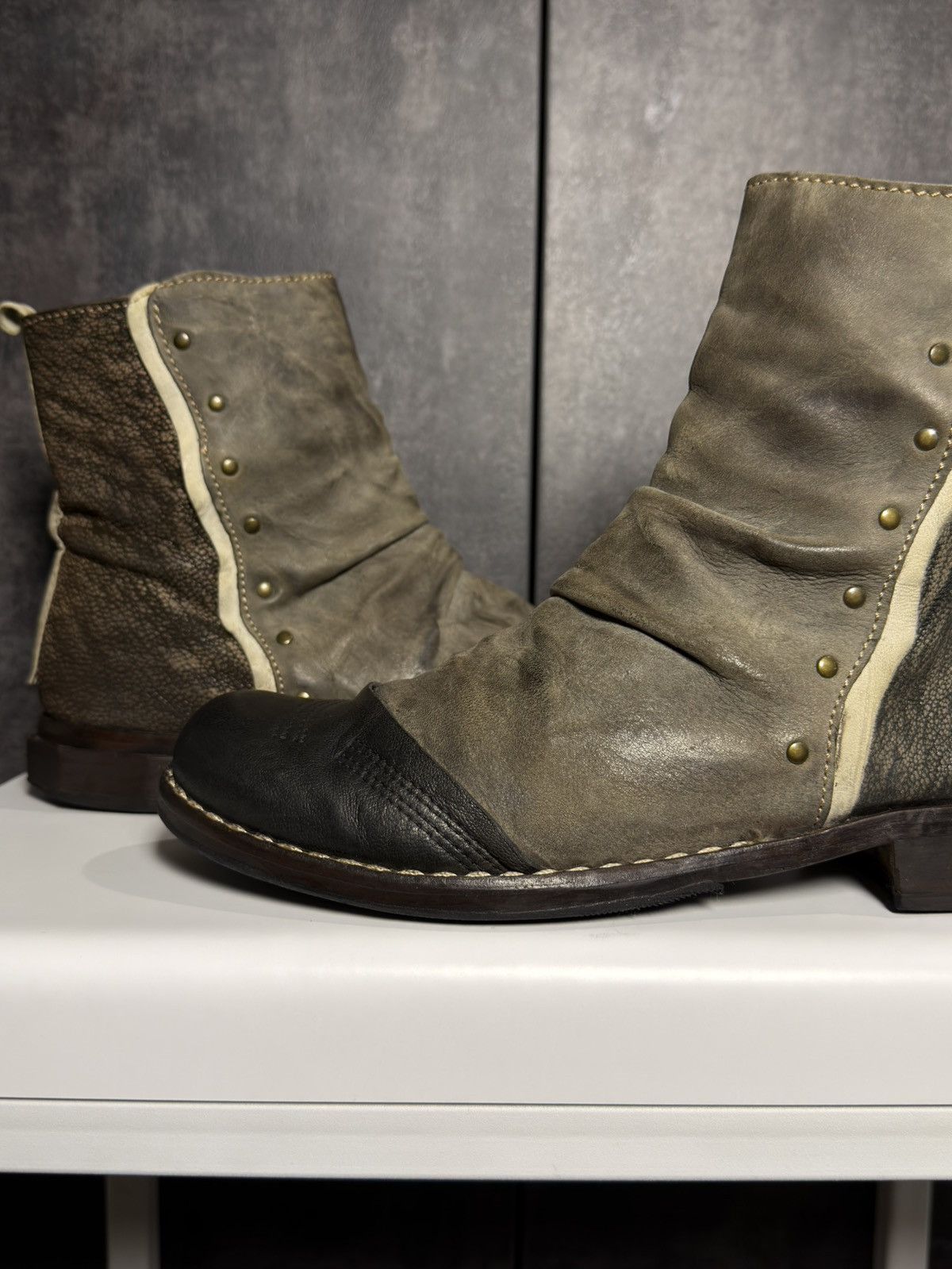 A.S.98 Vintage Leather Boots AS98 Guidi Balenciaga Dirk Owens Yohji Size US 9 / IT 39 - 3 Thumbnail