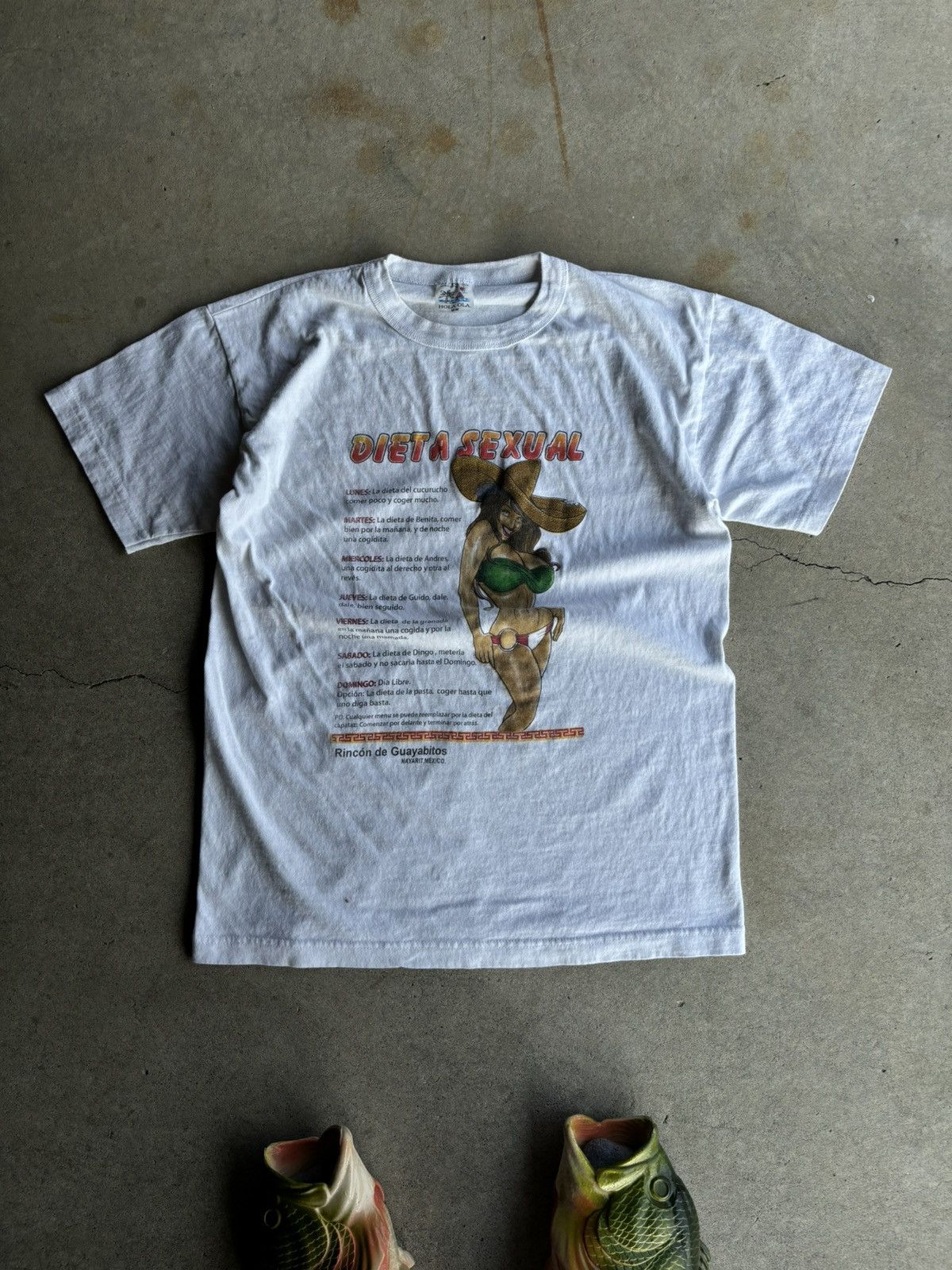 Vacation × Vintage Crazy Xxx Diet A Sexual Faded Pinup Dancer Boxy Tee Size US M / EU 48-50 / 2 - 1 Thumbnail