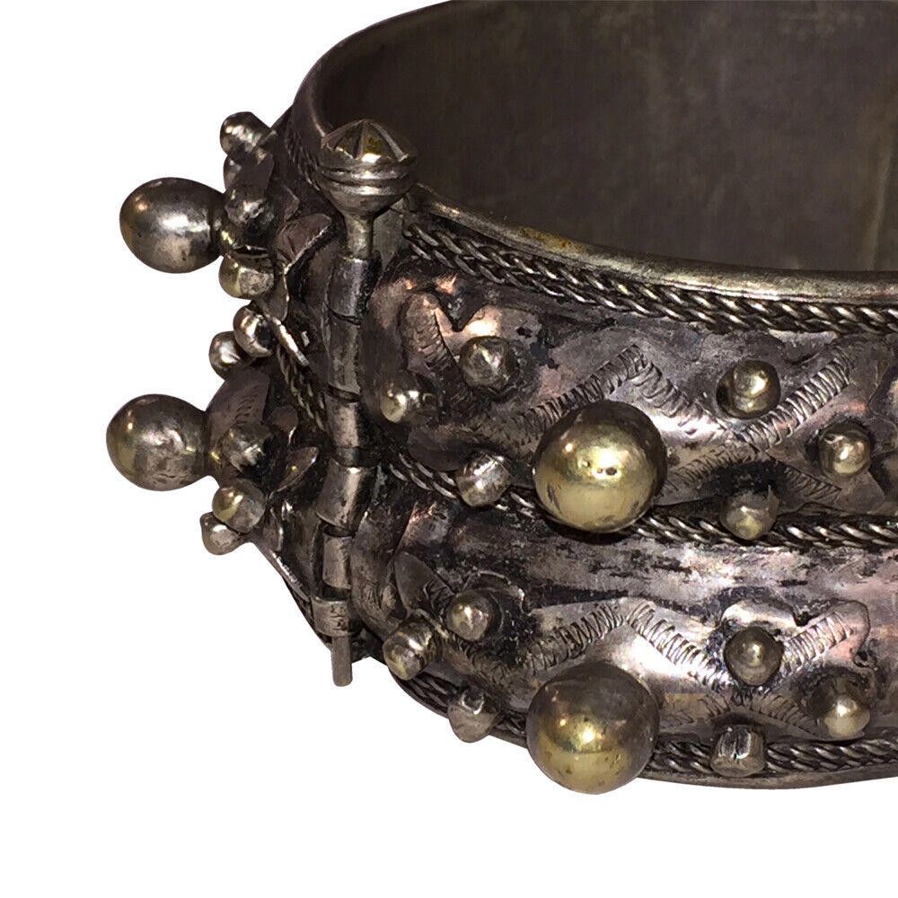 Designer Silver Moroccan Saharan Ethnic Tribal African Bracelet Size ONE SIZE - 6 Thumbnail