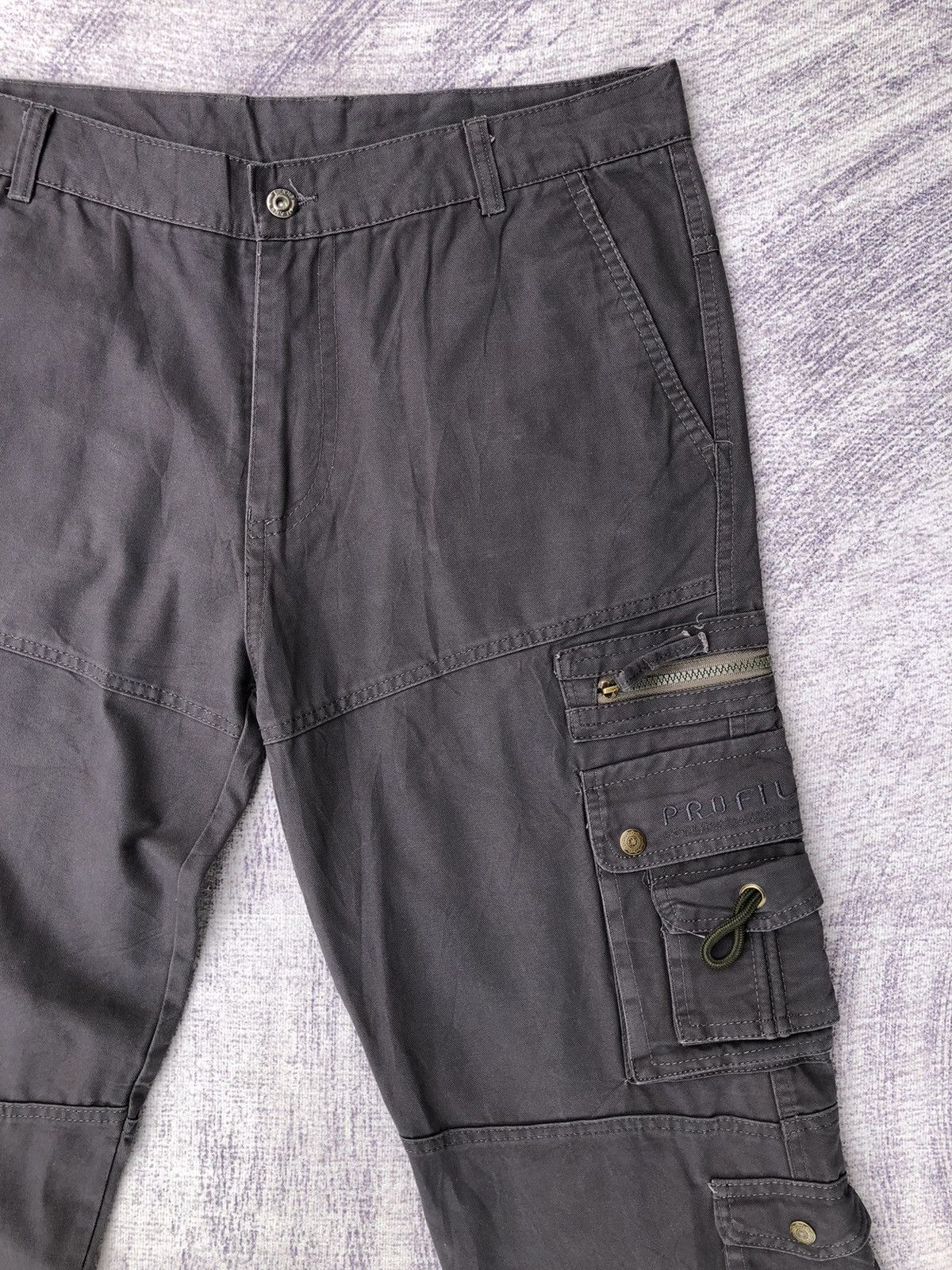 Designer × Vintage Vintage y2k Grey Military Cargo With 11 Pocket & Zip Size US 36 / EU 52 - 6 Thumbnail