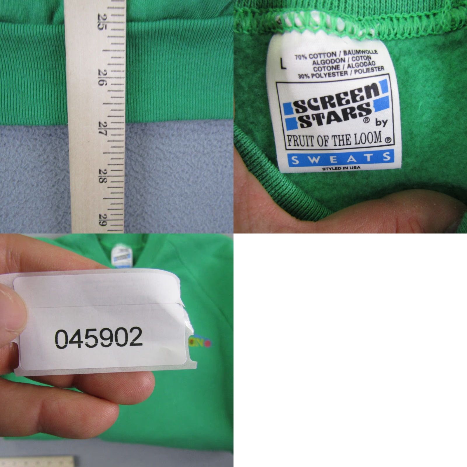 Vintage VINTAGE Screen Stars Sweatshirt Mens L Green Ireland 90s Crew Neck Pullover Embroidered Logo Knit Sweatshirt Size US L / EU 52-54 / 3 - 8 Thumbnail