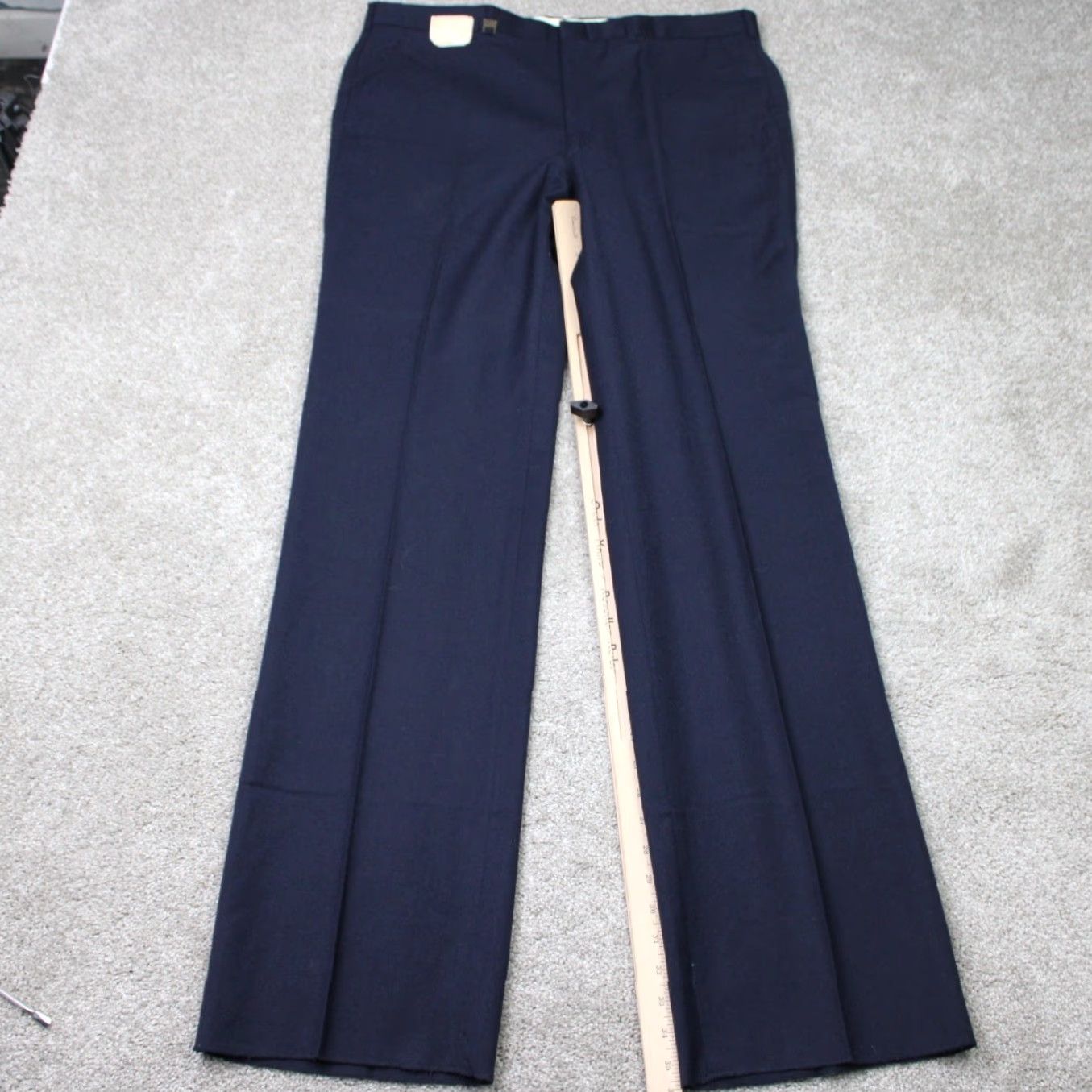 Vintage VTG Sergio Valente Pants NWT Mens 38 Navy Blue Wool Flat Front Dress Pants Regular Blue 38 Mens Straight Front Pockets 100% Wool NWT Formal Preppy Size US 38 / EU 54 - 2 Thumbnail