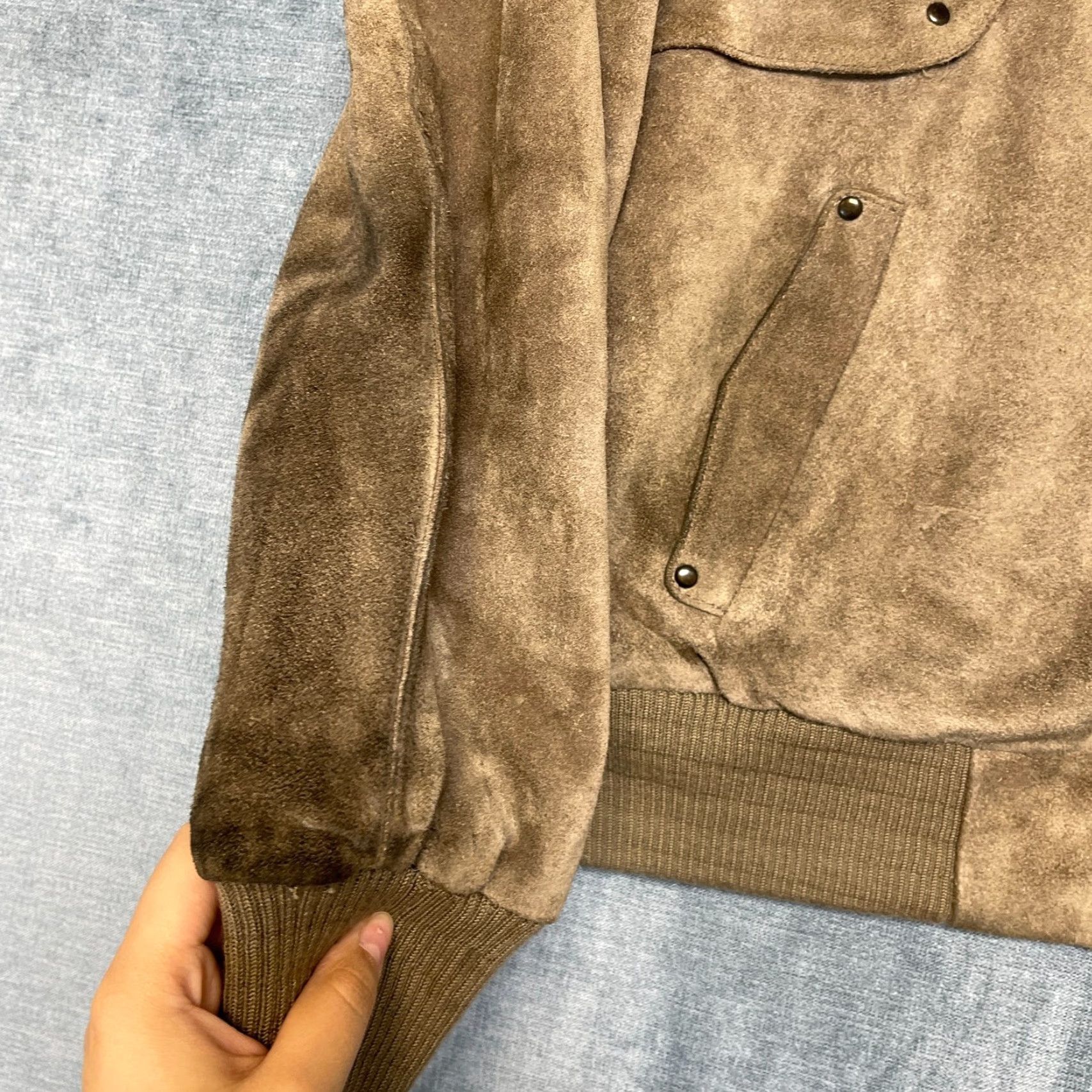 Vintage VINTAGE Genuine Leather Jacket Mens 44 Beige Bomber Suede Quilt Lined Leather Jacket Mens Beige Bomber Suede Quilt Lined Vintage Size US S / EU 44-46 / 1 - 5 Thumbnail