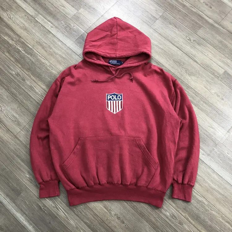 Polo Ralph Lauren Vintage 90s Polo Ralph Lauren Kswiss Center Logo Hoodie Size US M / EU 48-50 / 2 - 1 Thumbnail