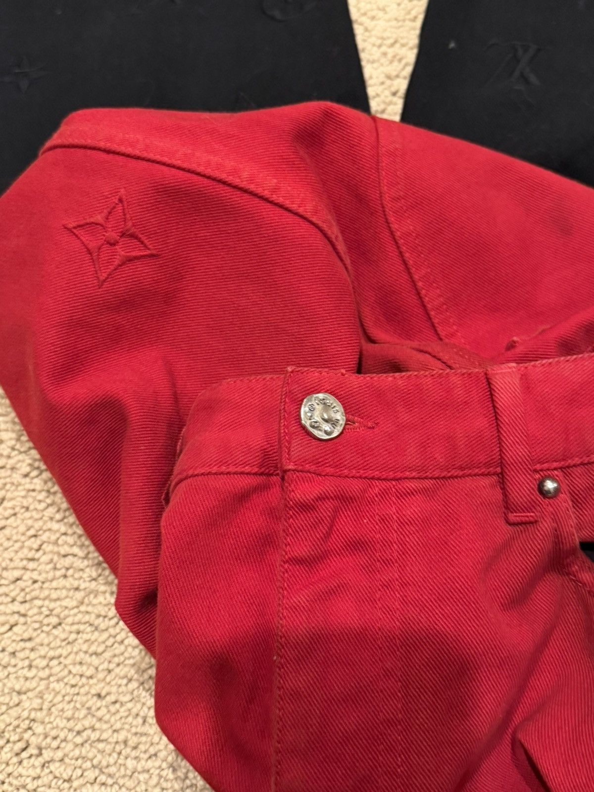 Louis Vuitton Louis Vuitton Red and Black Carpenter Pants Size US 32 / EU 48 - 7 Thumbnail