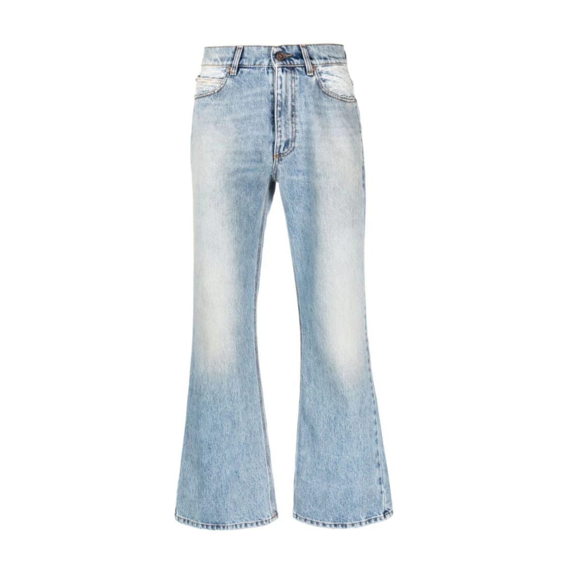 ERL o1mle0924 Patchwork Stars Flared Jeans in Light Blue Size US 30 / EU 46 - 1 Thumbnail