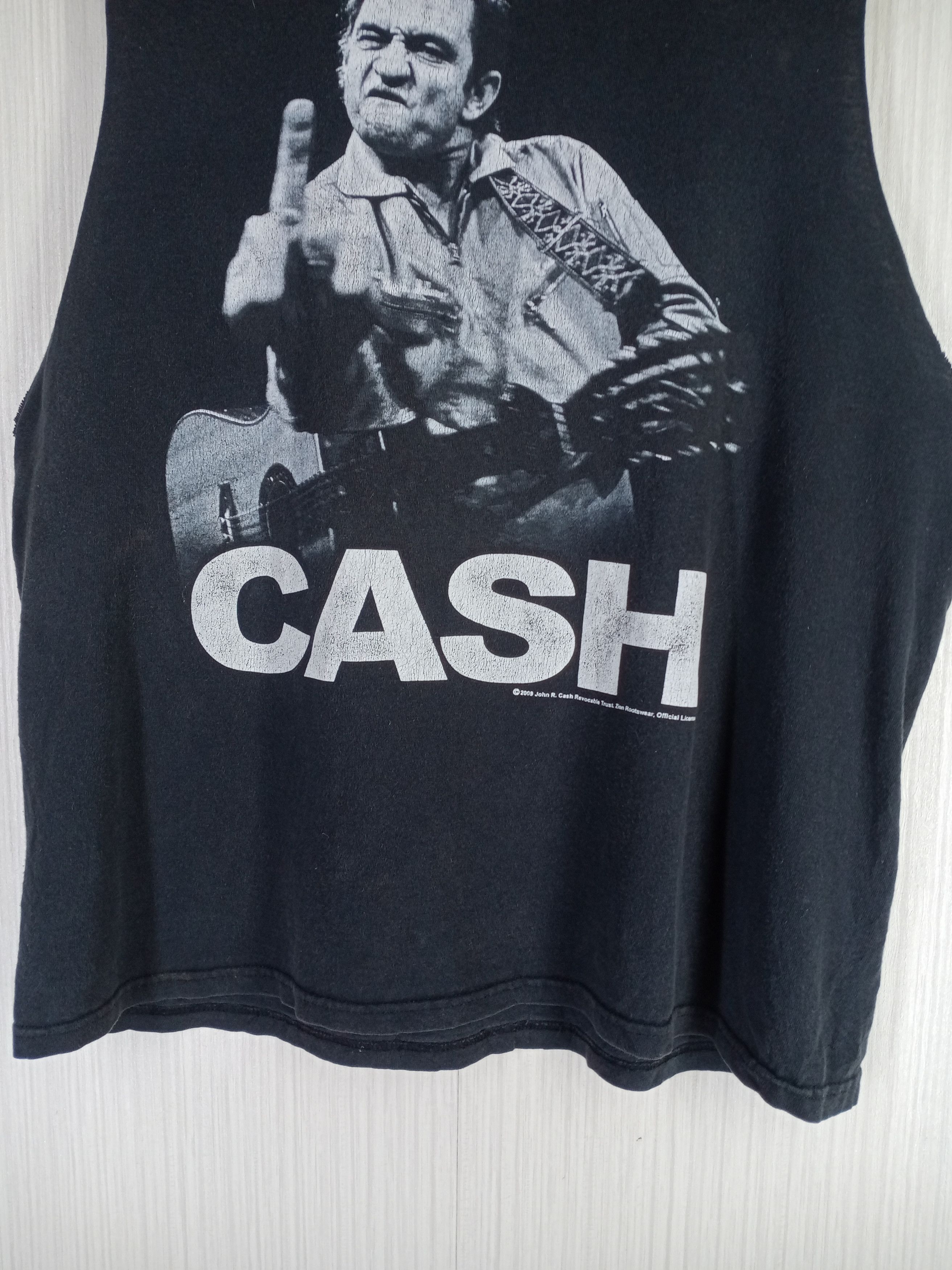 Band Tees Rare Vintage Johnny Cash Fuck Rock Band Sleeveless Tshirt Size US L / EU 52-54 / 3 - 3 Thumbnail
