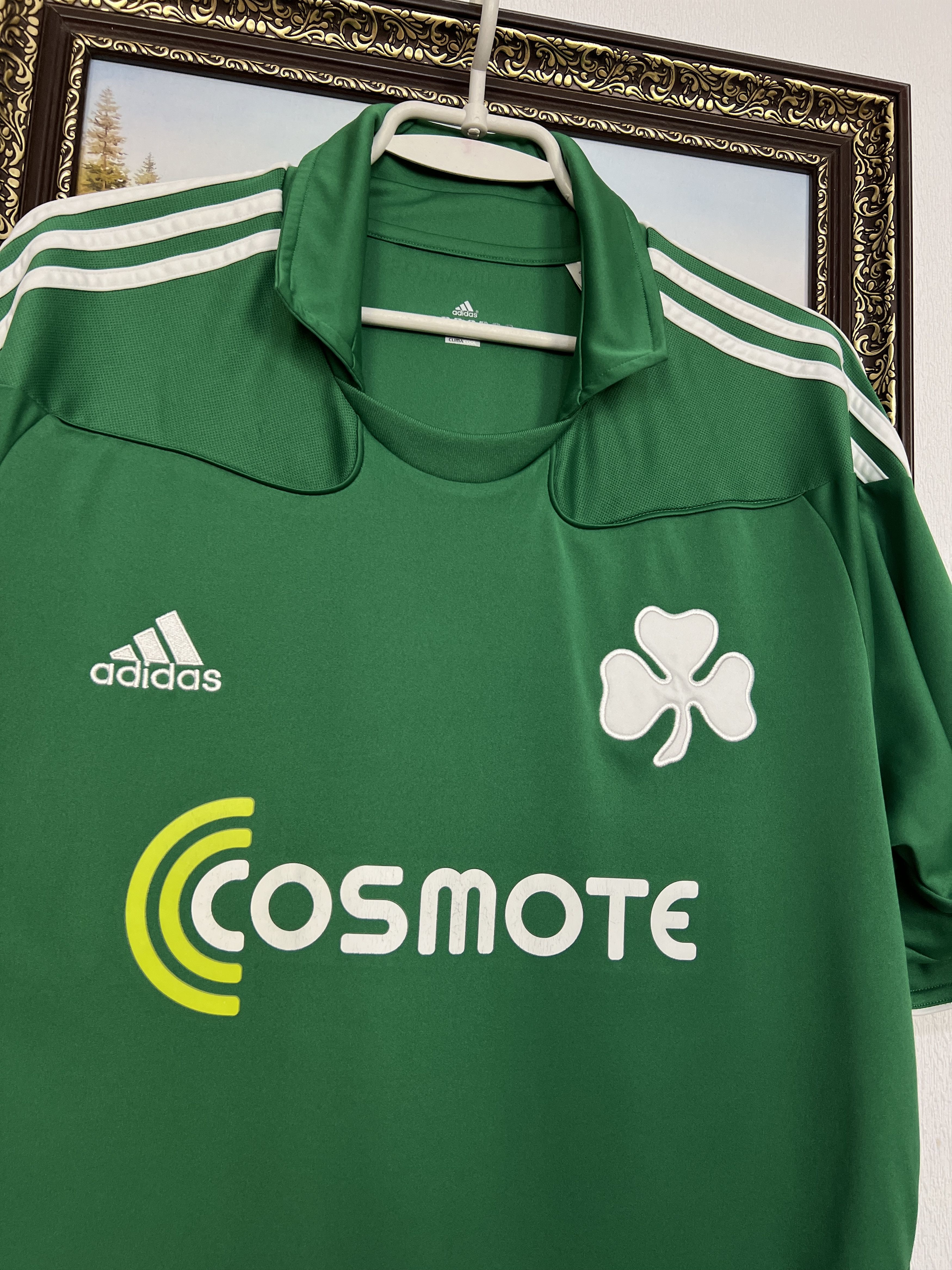 Adidas Panathinaikos Home football shirt 2009 Soccer Jersey Trikot Size US L / EU 52-54 / 3 - 3 Thumbnail