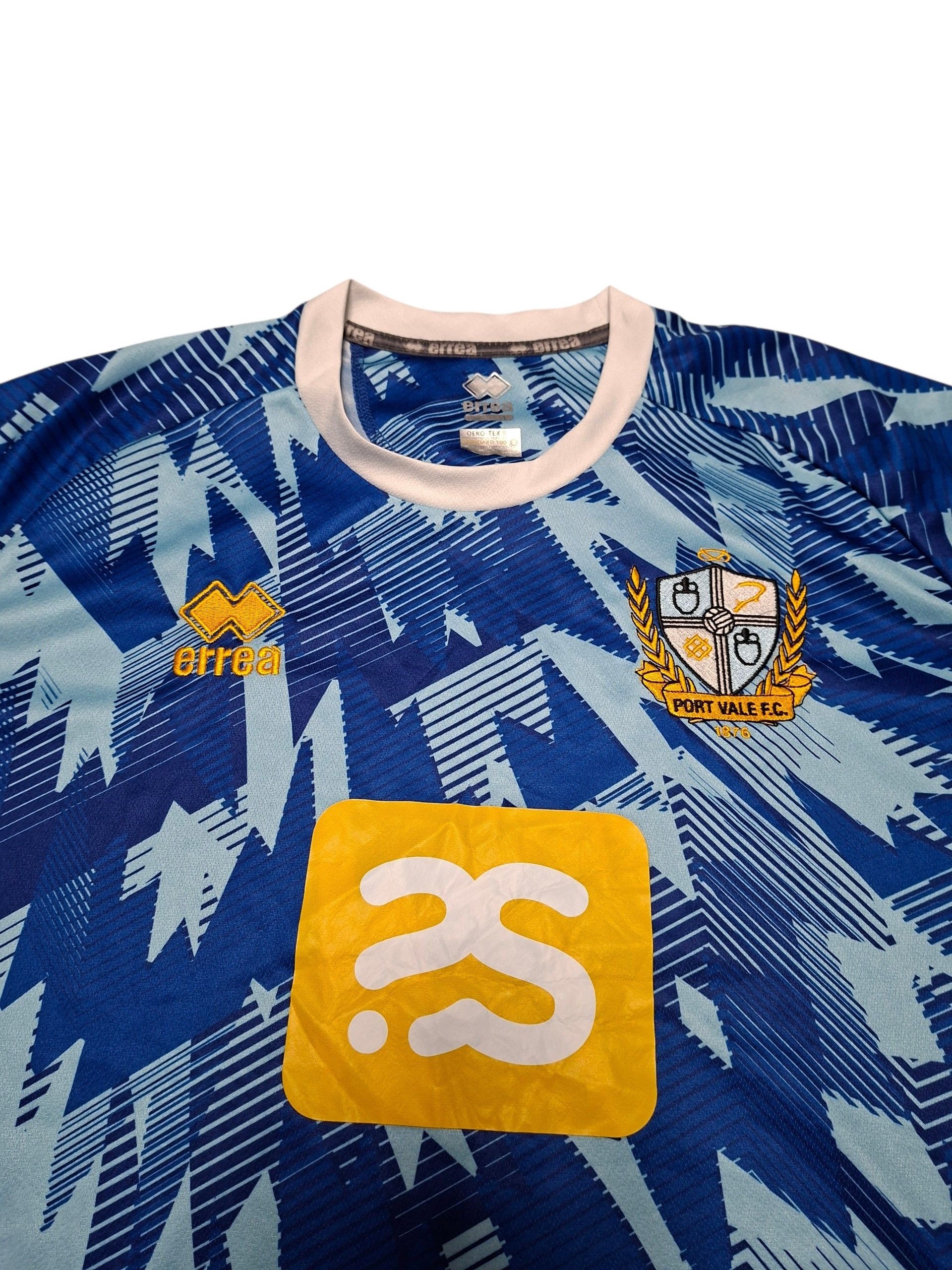 Errea PORT VALE ERREA VINTAGE 2022/2023 AWAY SOCCER JERSEY Size US L / EU 52-54 / 3 - 2 Thumbnail