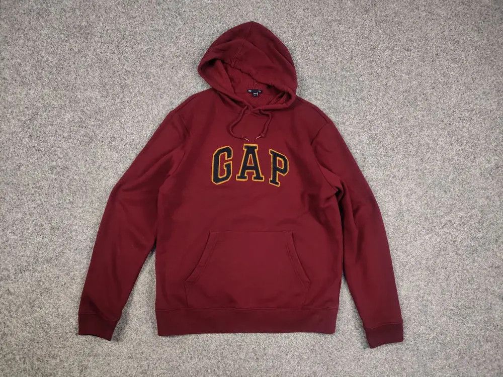Gap Vintage Gap Burgundy Logo Classic Hoodie Y2K Hype Style Size US L / EU 52-54 / 3 - 4 Thumbnail