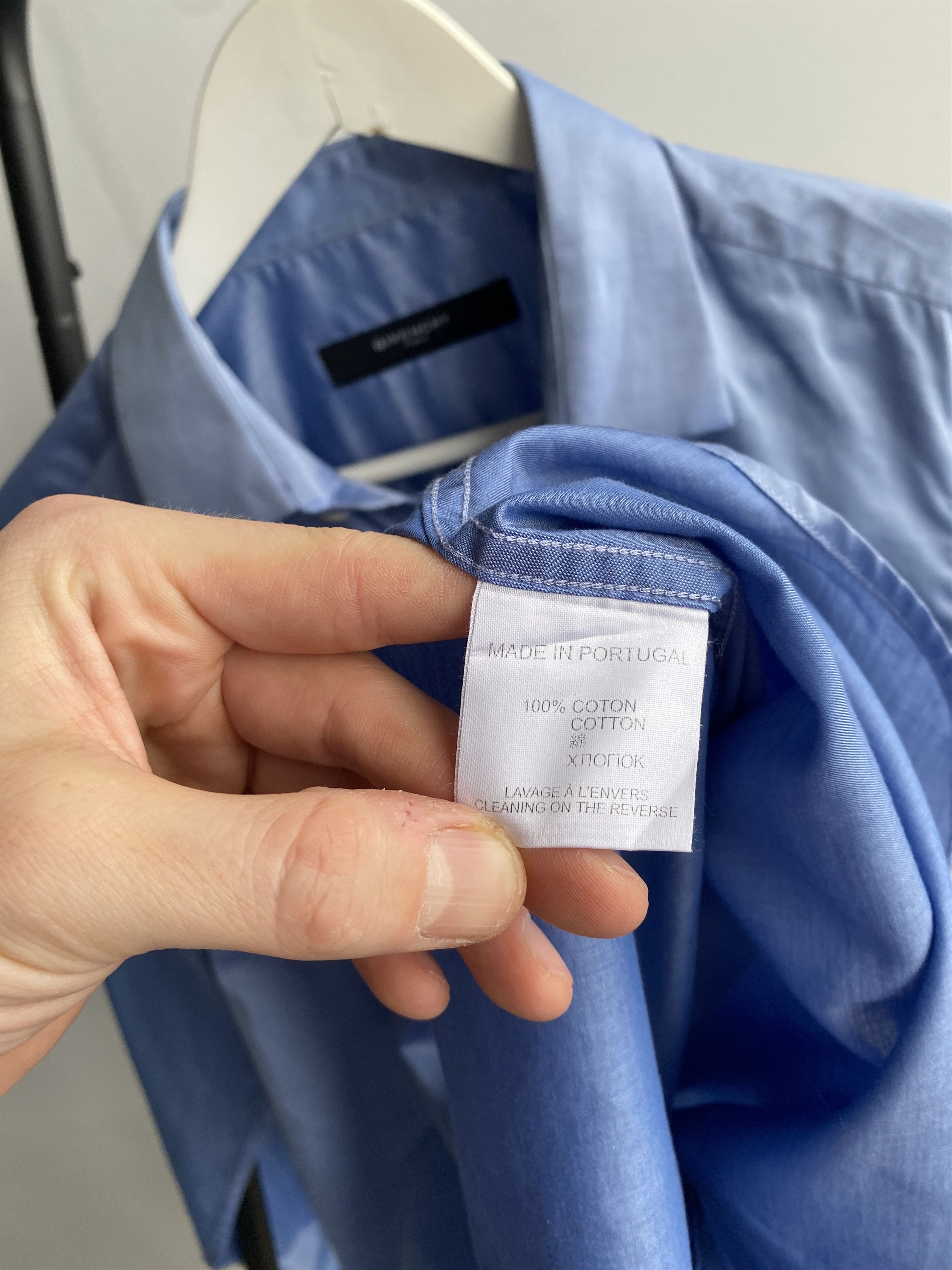 Givenchy GIVENCHY Paris Men’s Oxford Blue Shirt Size US M / EU 48-50 / 2 - 10 Thumbnail