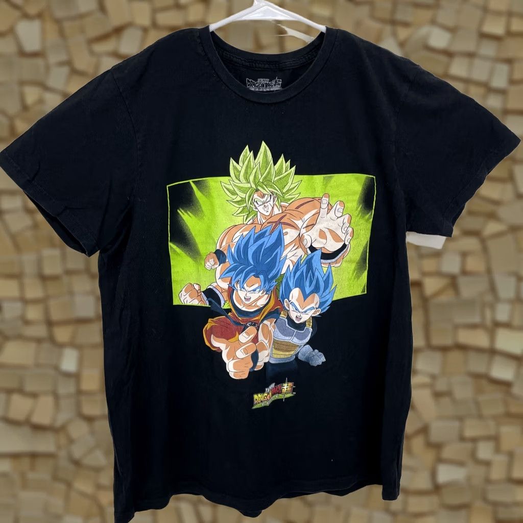 Vintage Dragon Ball Z Super T Shirt Mens Large L Black Short Sleeve Broly The Movie Shirt Anime American Childrens? Size US L / EU 52-54 / 3 - 1 Thumbnail