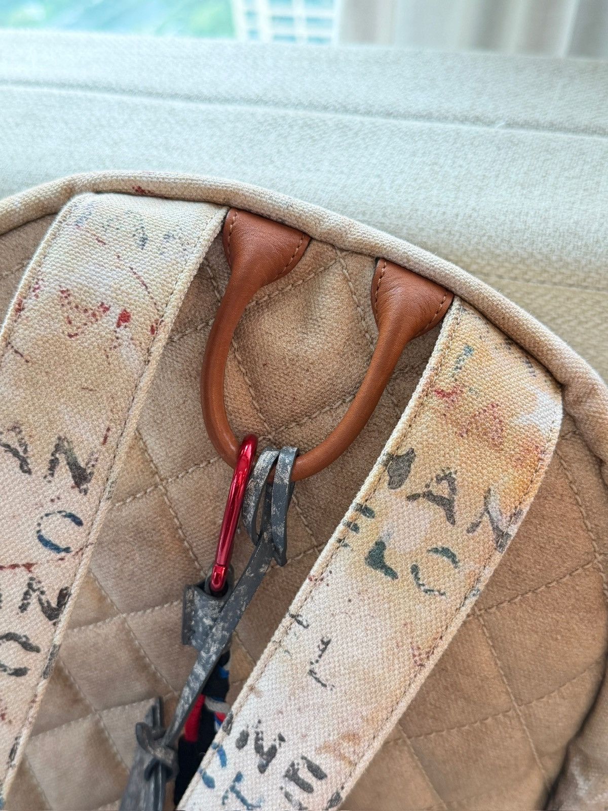 Chanel Chanel 2014 Art School Large Beige Graffiti Backpack Size ONE SIZE - 3 Thumbnail