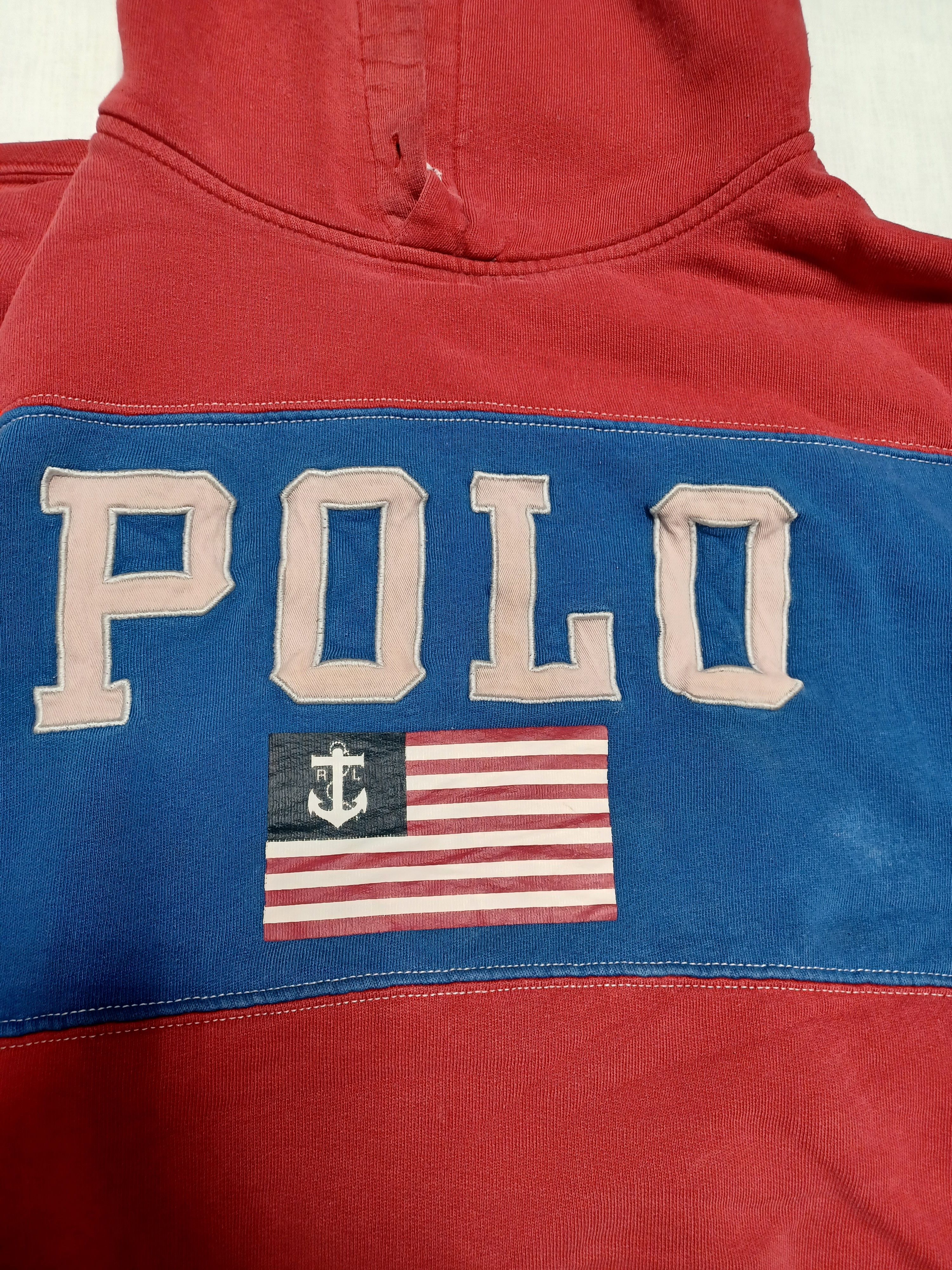 Polo Ralph Lauren POLO RALPH LAUREN BIGLOGO AMERICAN FLAG LADY`S HOODIE Size L / US 10 / IT 46 - 3 Thumbnail