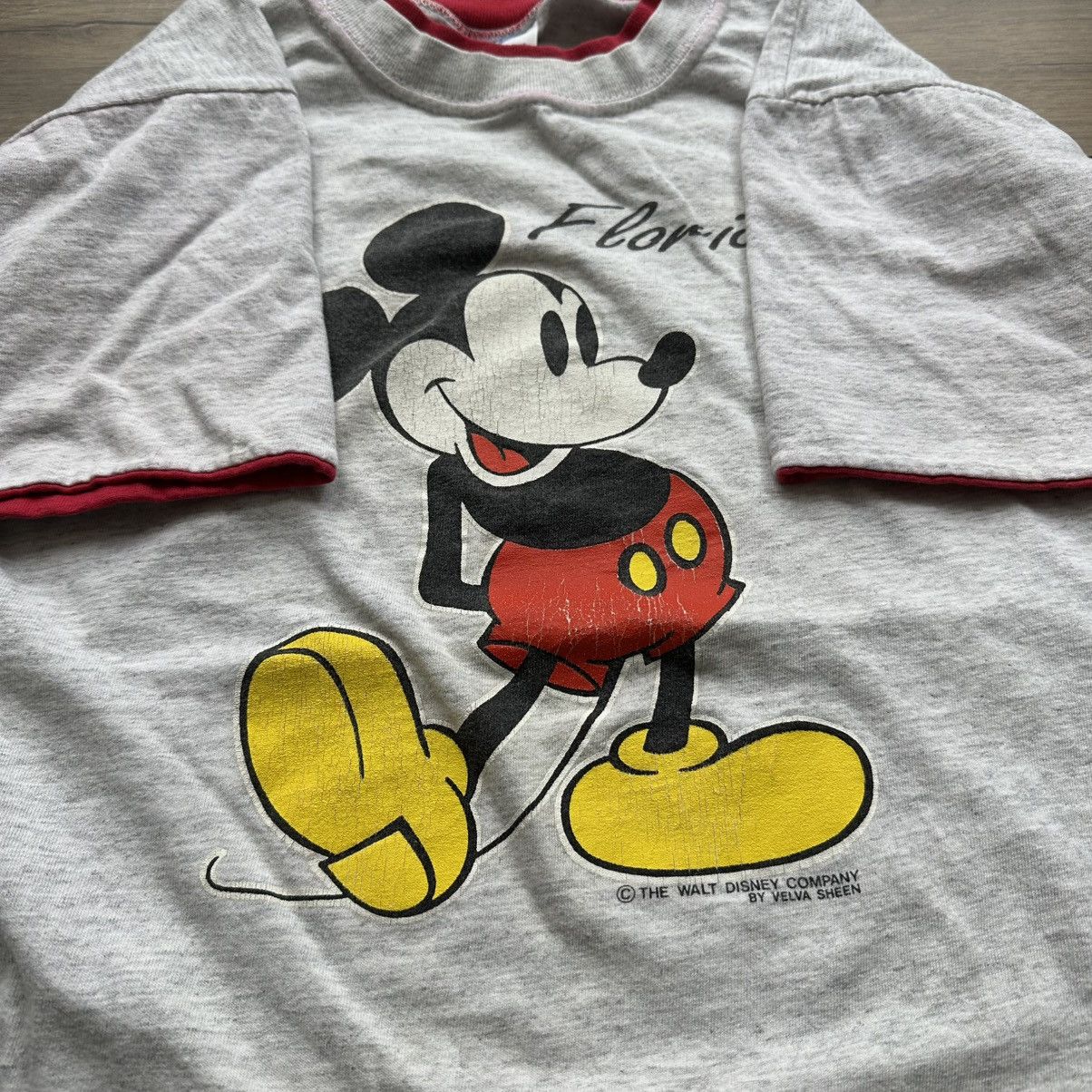 Velva Sheen Vintage 80s Disney Mickey Mouse Single Stitch Graphic Tee Size US M / EU 48-50 / 2 - 7 Thumbnail