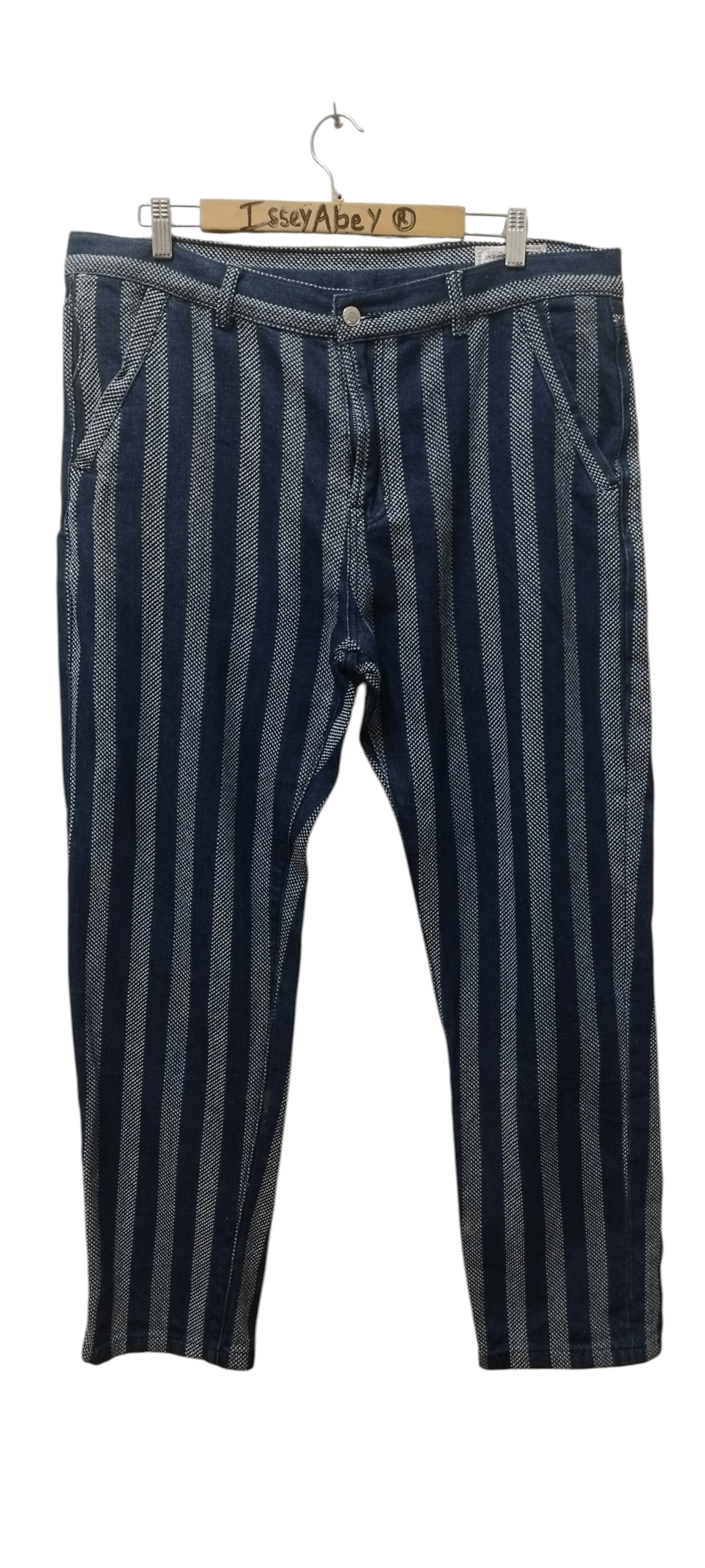 Japanese Brand Kapital Sashiko Stripes Denim Pant The Rinsingrun Blue Size US 39 - 1 Thumbnail