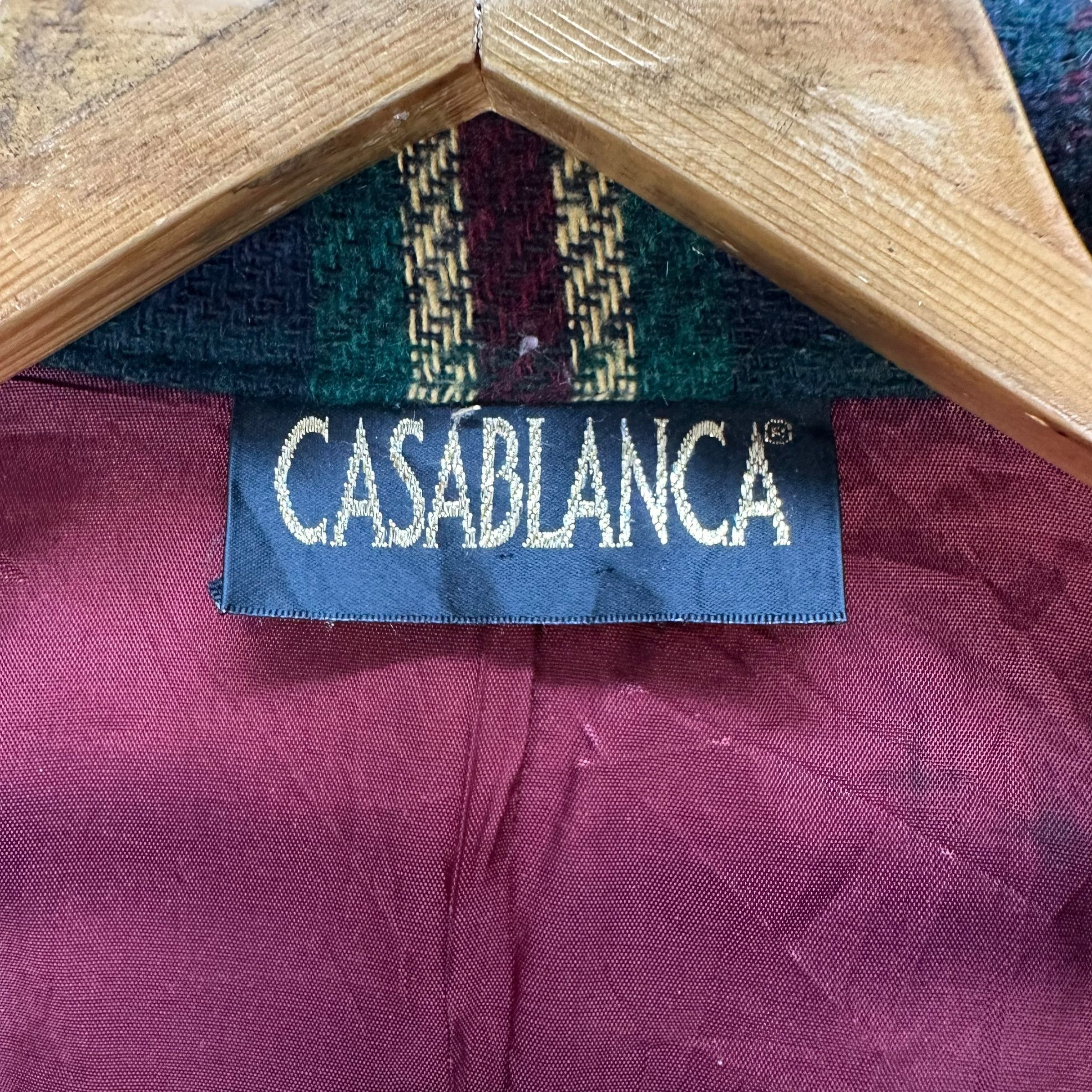Casablanca Vintage CASABLANCA Single Button Checked Blazer #A74-1798 Size L / US 10 / IT 46 - 7 Thumbnail
