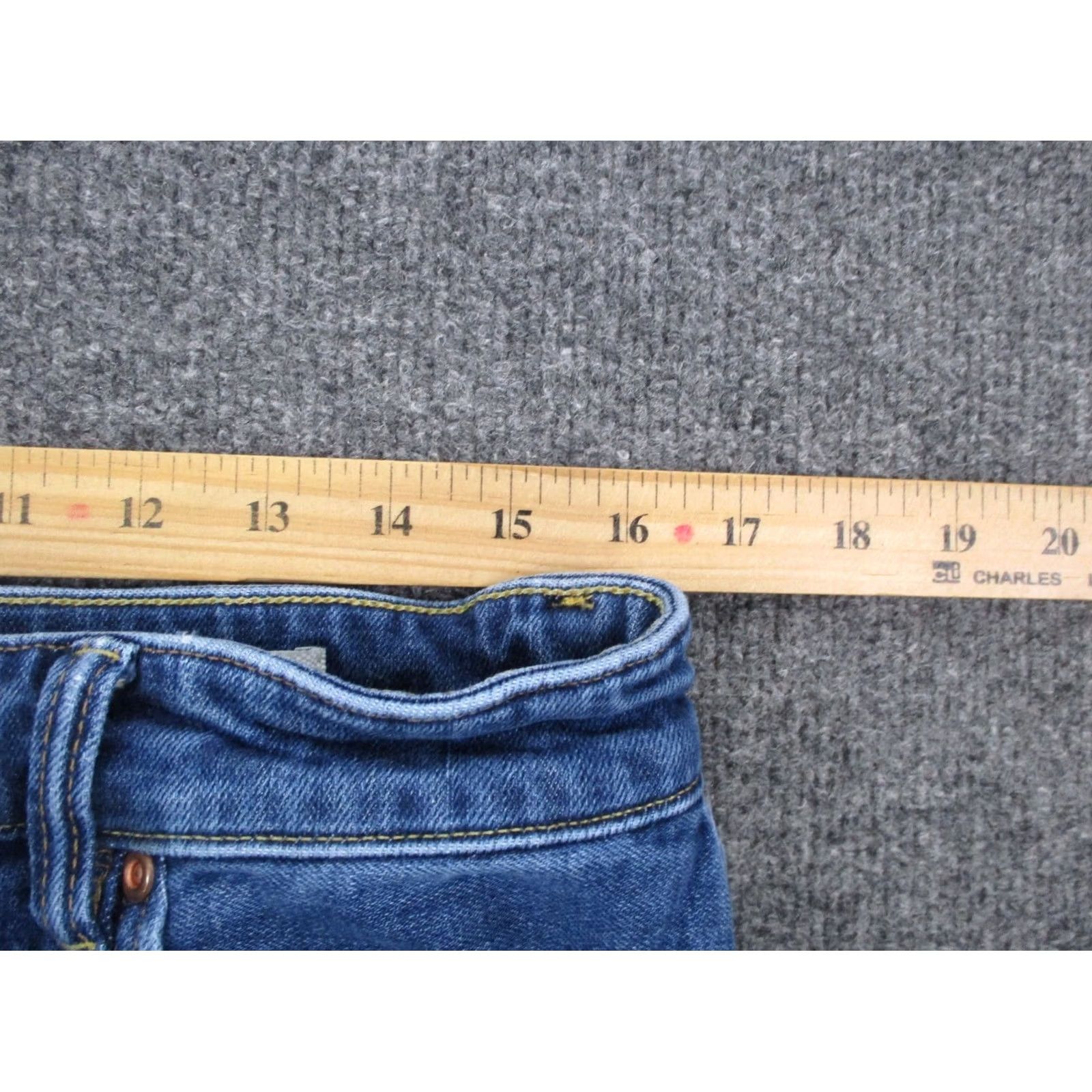 Flint And Tinder Flint and tinder Jeans Main Selling Point Denim Straight 5-Pocket Mens 34x30 Blue Slim Fit Regular Size US 33 - 6 Thumbnail