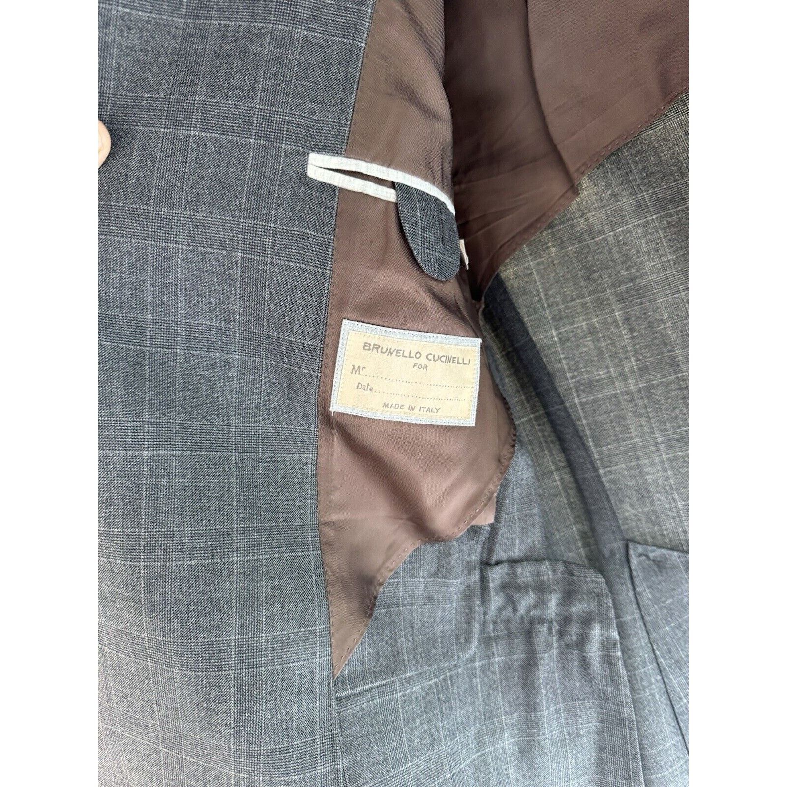 Brunello Cucinelli Brunello Cucinelli Blazer Jacket Glen Plaid Wool 52/42 Size 44R - 6 Thumbnail