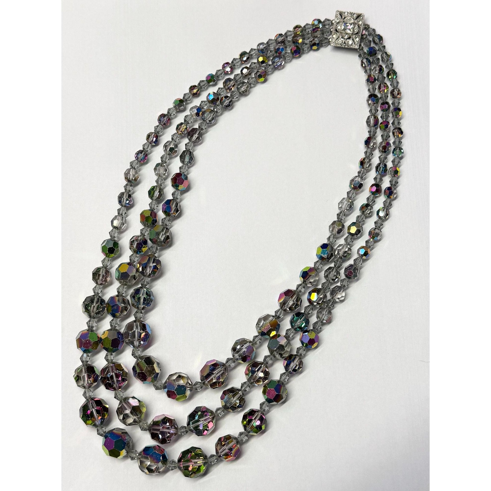 Vintage Vintage multi strand faceted crystal necklace Size ONE SIZE - 3 Thumbnail