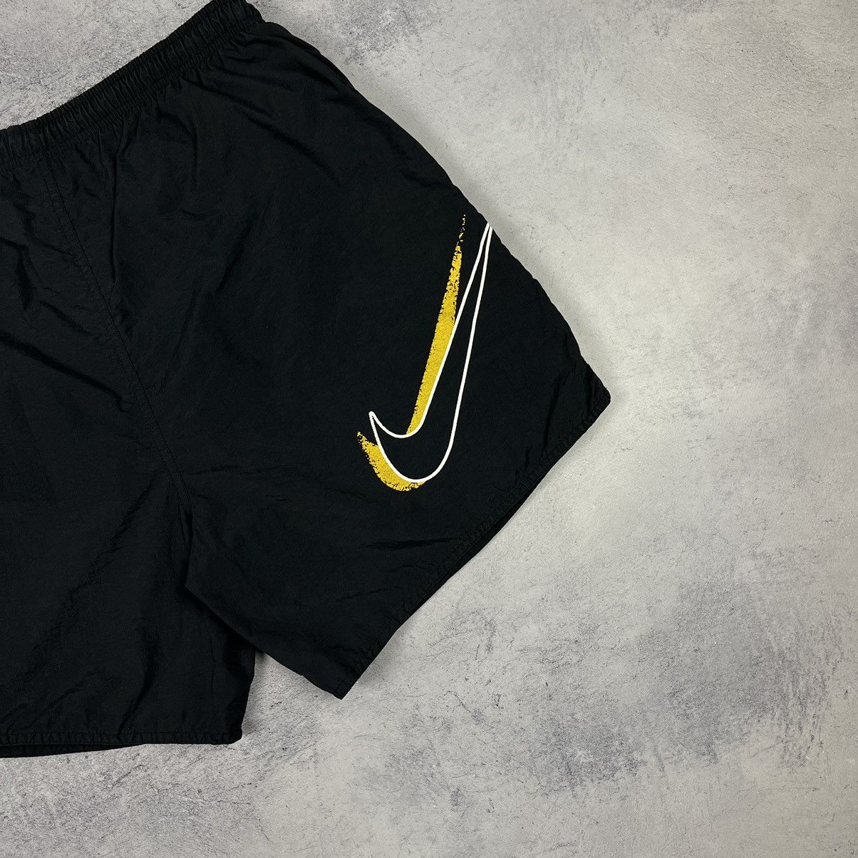 Nike Vintage Nike nylon y2k big swoosh shorts 90’s Size US 34 / EU 50 - 2 Thumbnail
