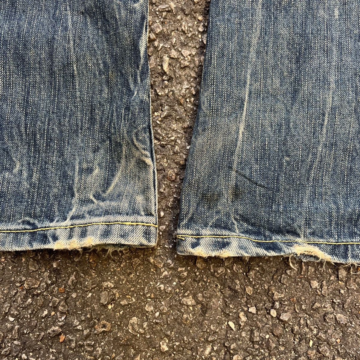 Hysteric Glamour Flared Japanese Vtg Blue Way Rusty Whiskered Mudwash Jeans Size US 30 / EU 46 - 3 Thumbnail