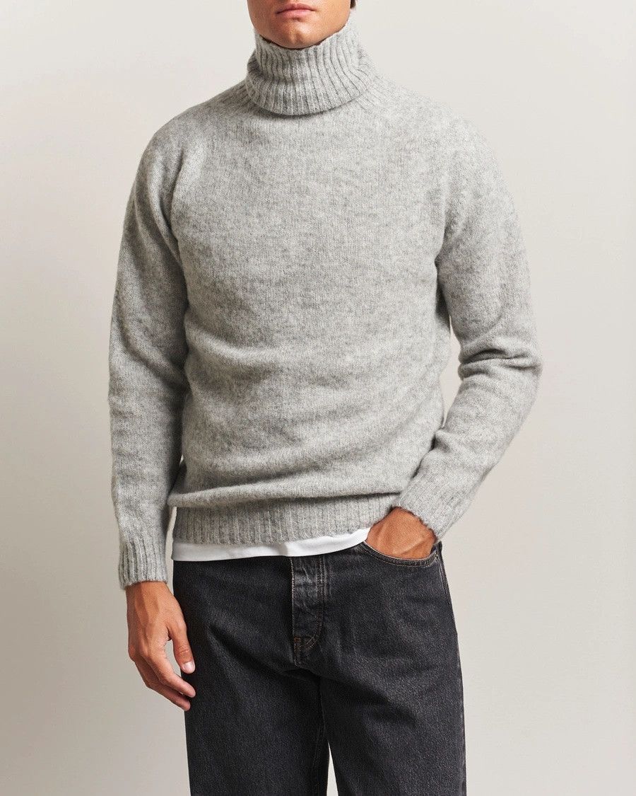 Harley of Scotland Harley of Scotland Light Grey Rollneck Shetland Size S Size US S / EU 44-46 / 1 - 1 Thumbnail