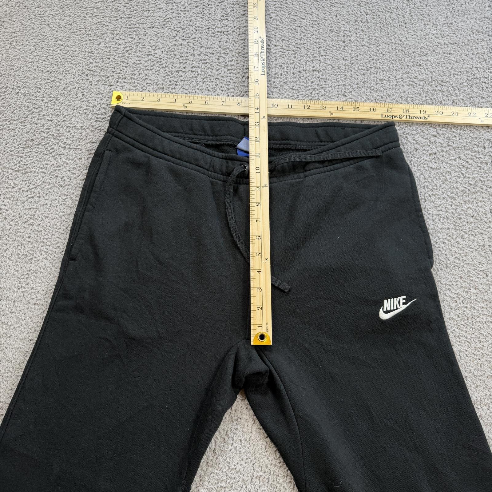 Nike Nike Black Distressed Sweatpants Mens L Y2K Grunge Raw Hem Size US 34 / EU 50 - 4 Thumbnail