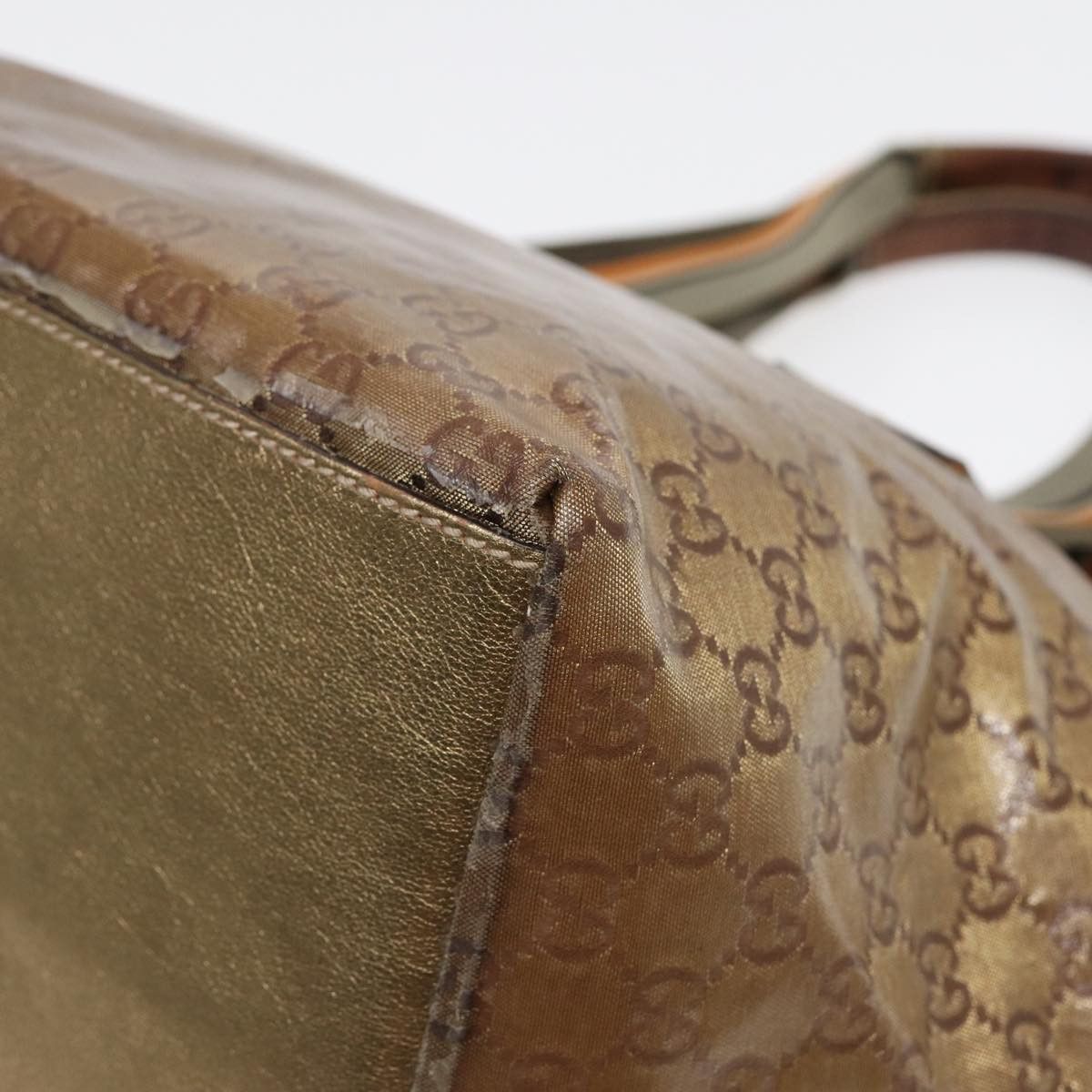 Gucci GUCCI GG Crystal Tote Bag Gold Size ONE SIZE - 12 Thumbnail