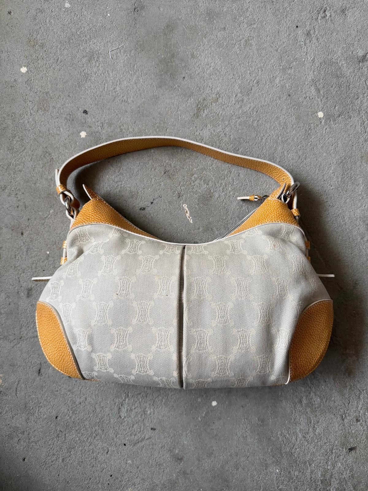 Celine Celine Triomphe Hobo Shoulder Bag Grey/Yellow Size ONE SIZE - 5 Thumbnail