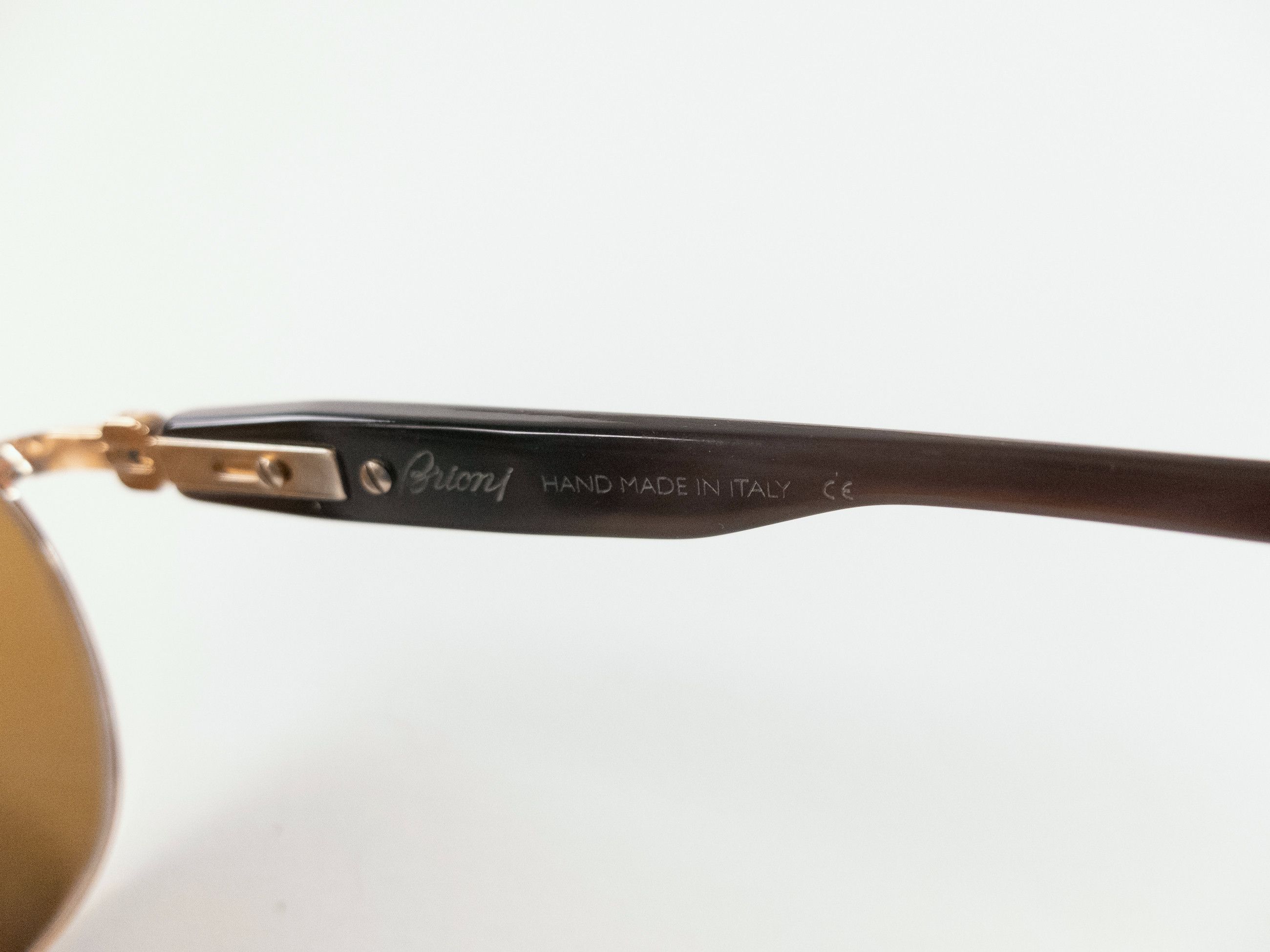 Brioni BRIONI handmade metal aviator sunglasses with real horn arms Size ONE SIZE - 6 Thumbnail