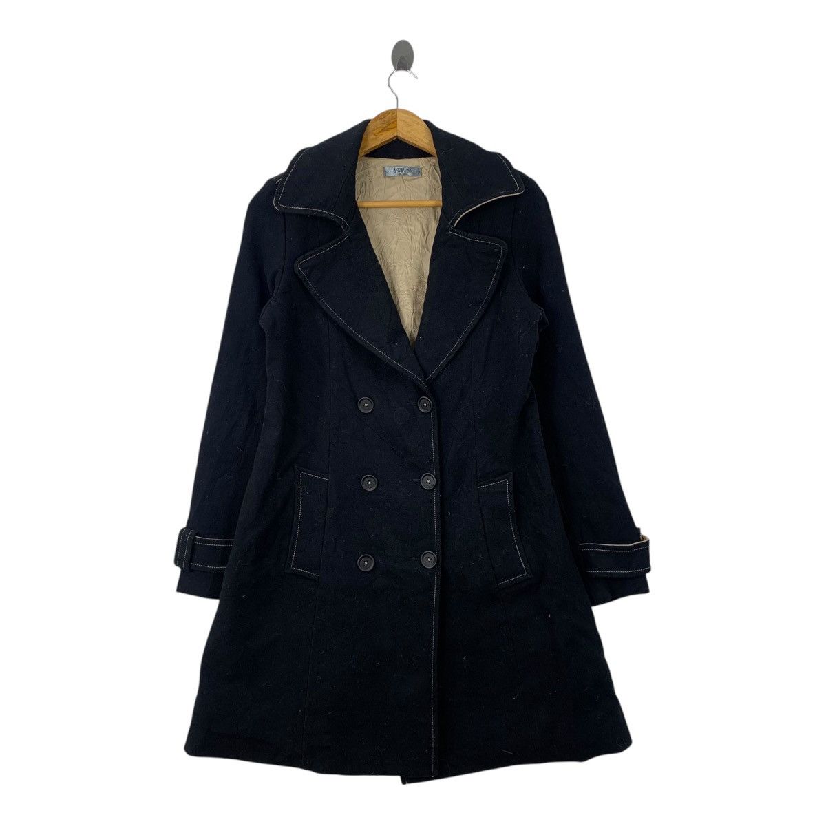 Vintage ELEONORA AMADEI Designer italian Long Coat Jacket