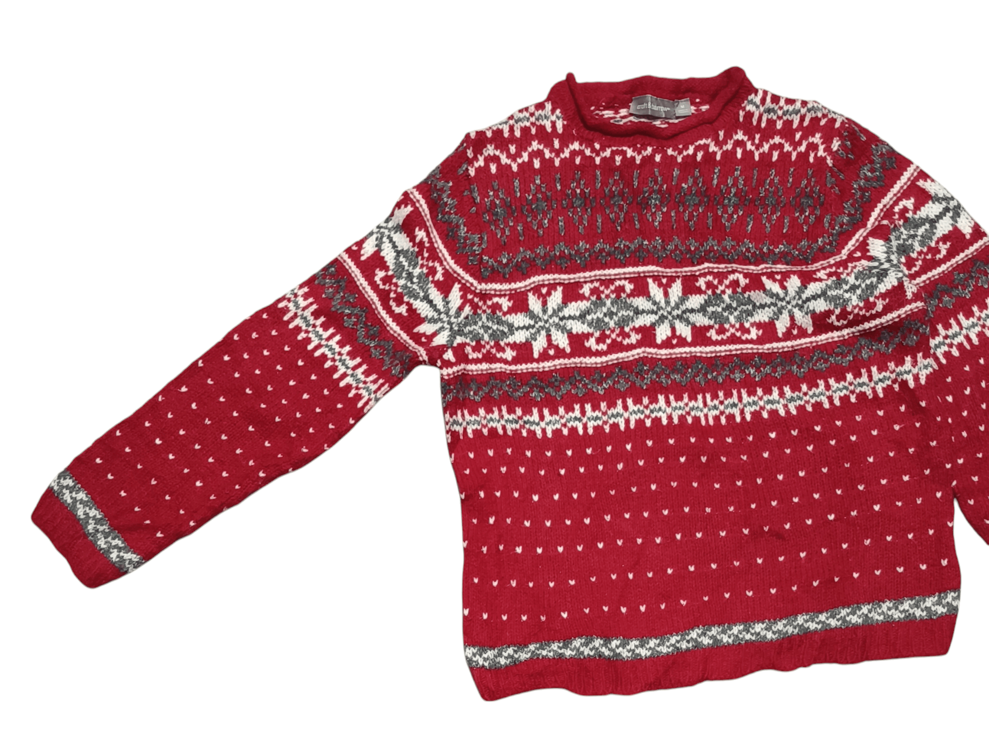 Croft & Barrow CROFT & BARROW Ethnic Striped Motifs Knit Cotton Sweater Size US M / EU 48-50 / 2 - 3 Thumbnail