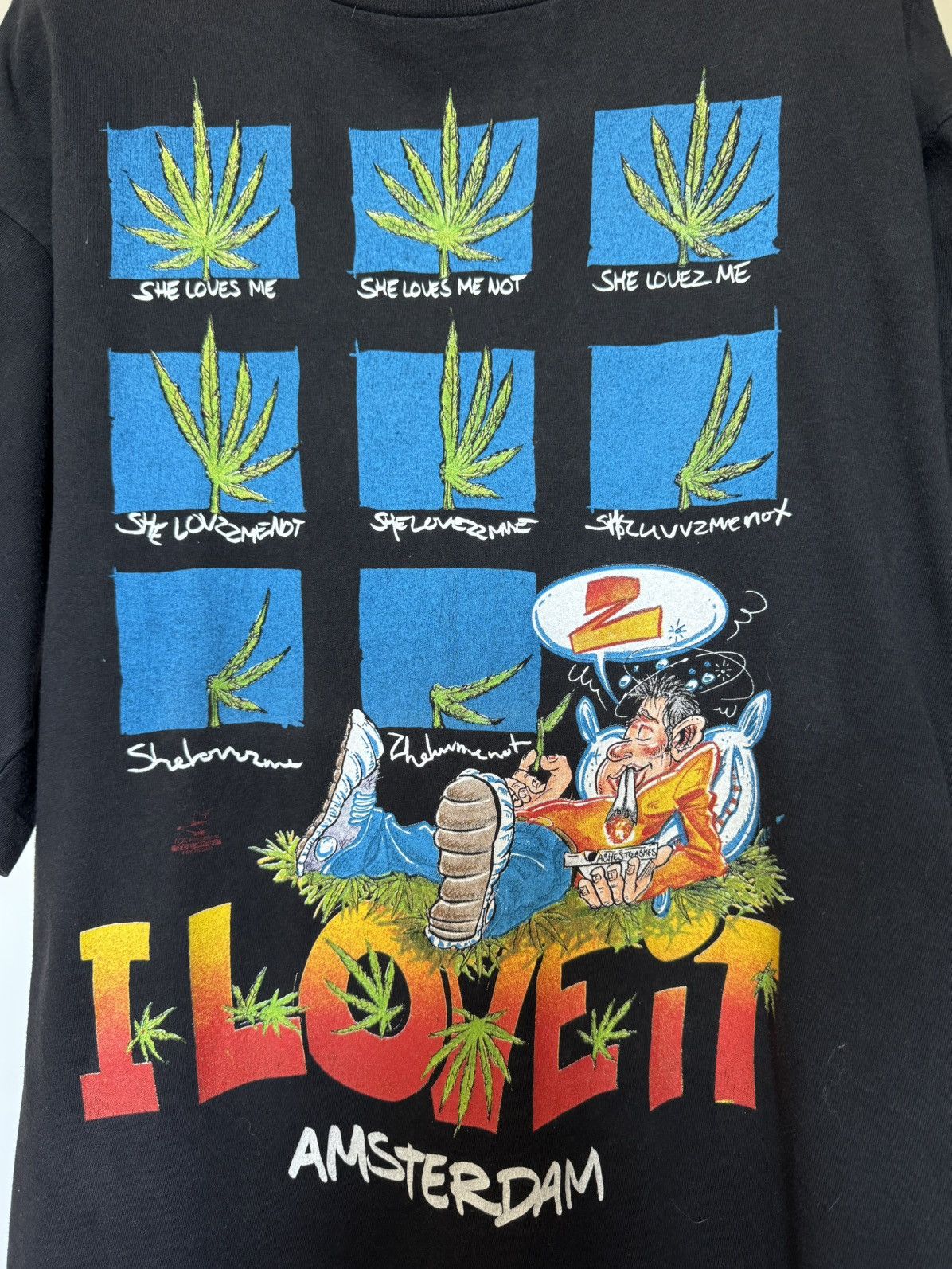 Vintage Vintage 90s Weed Lover Humor Printed Tee Single Stitched Size US XL / EU 56 / 4 - 4 Thumbnail