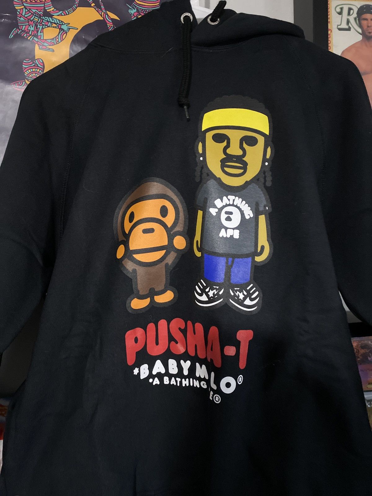 Bape Pusha T X BAPE Baby Milo Pullover Hoodie Black, Large Size US L / EU 52-54 / 3 - 6 Thumbnail