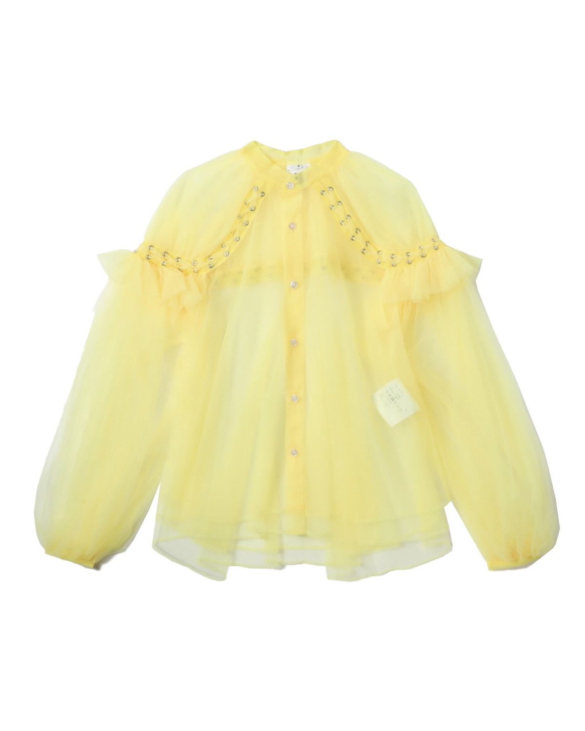 Noir Kei Ninomiya Noir Panelled lace semi-sheer blouse Size XS / US 0-2 / IT 36-38 - 9 Thumbnail