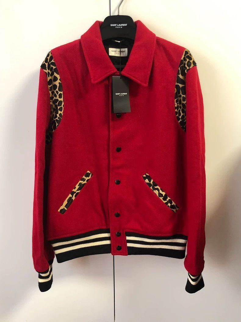 Saint Laurent Paris Saint Laurent Paris Red leopard print suit jacket-2506 Size US L / EU 52-54 / 3 - 1 Thumbnail