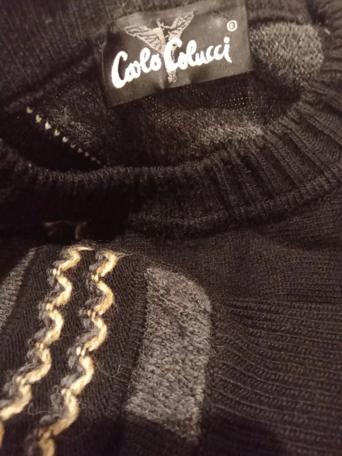 Carlo Colucci VTG Carlo Colucci 3D Knit Wool Sweater Size 50/XL Size US XL / EU 56 / 4 - 3 Thumbnail