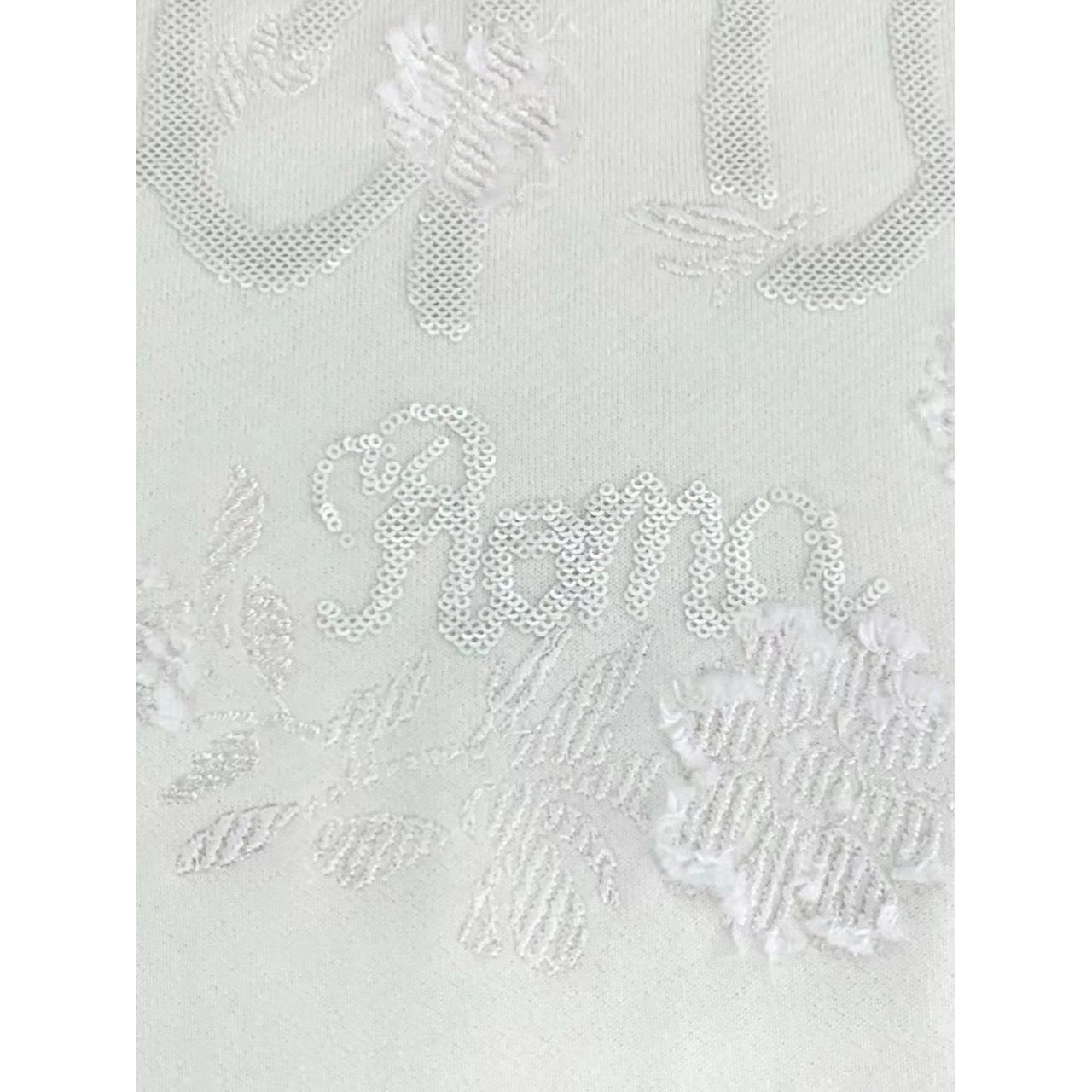 Fendi Fendi Womens White Embroidered Logo Hoodie Sweatshirt Cotton Size XS / US 0-2 / IT 36-38 - 4 Thumbnail