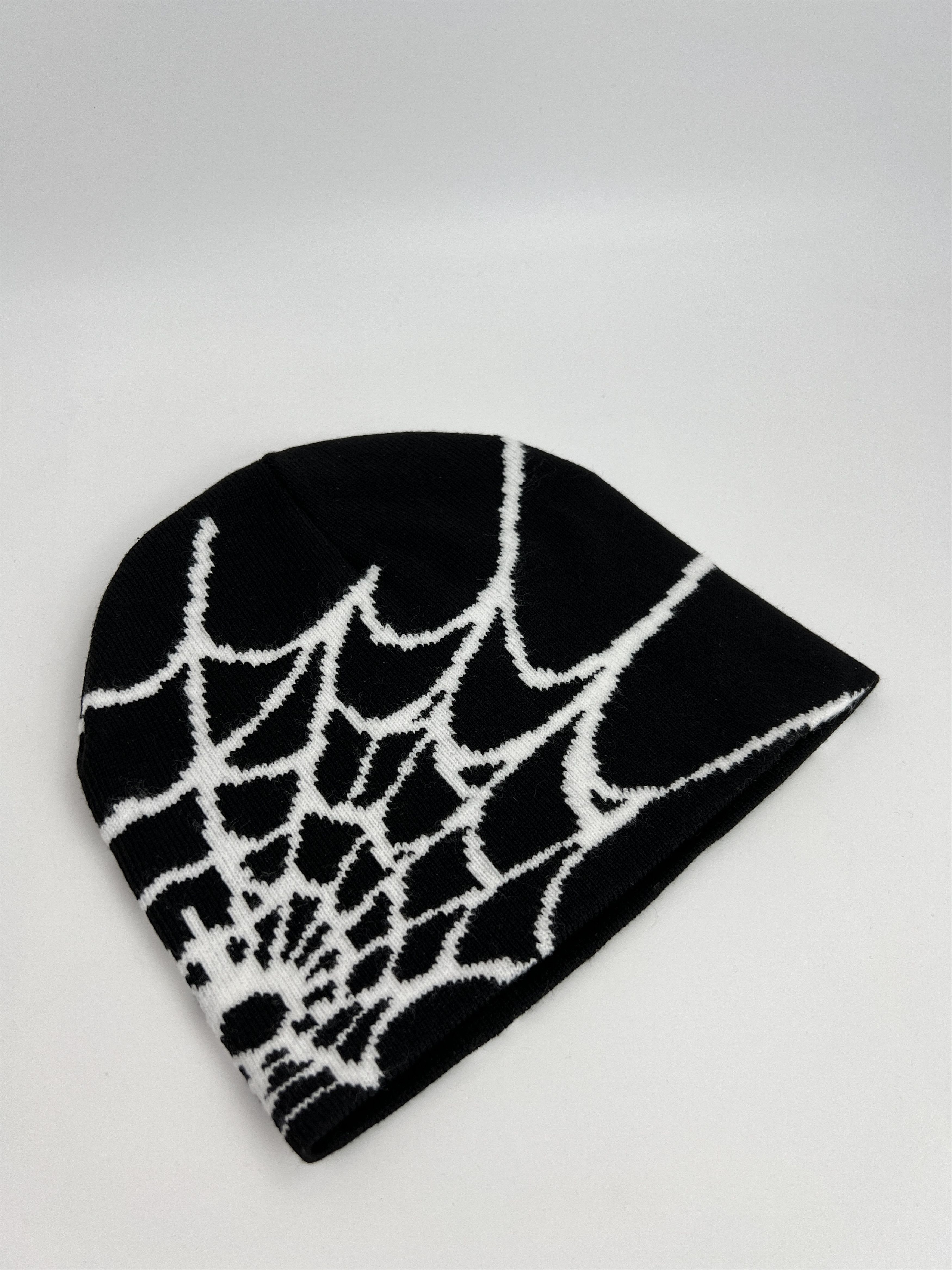 Vintage Y2K Spider Web Printed Beanie Hat Size ONE SIZE - 6 Thumbnail