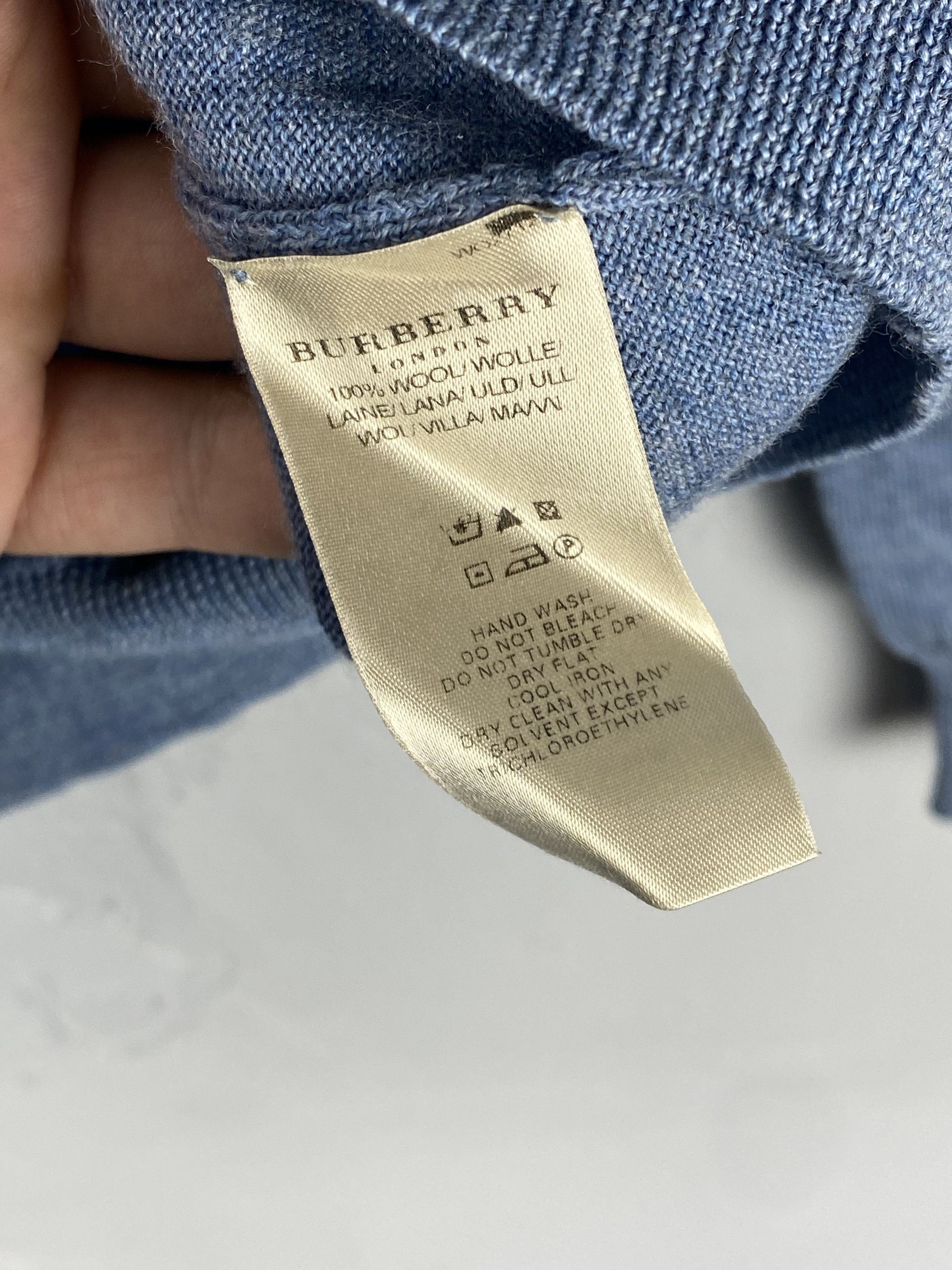 Burberry Vintage Burberry Baby Blue Wool Sweater Knitwear Size US M / EU 48-50 / 2 - 6 Thumbnail