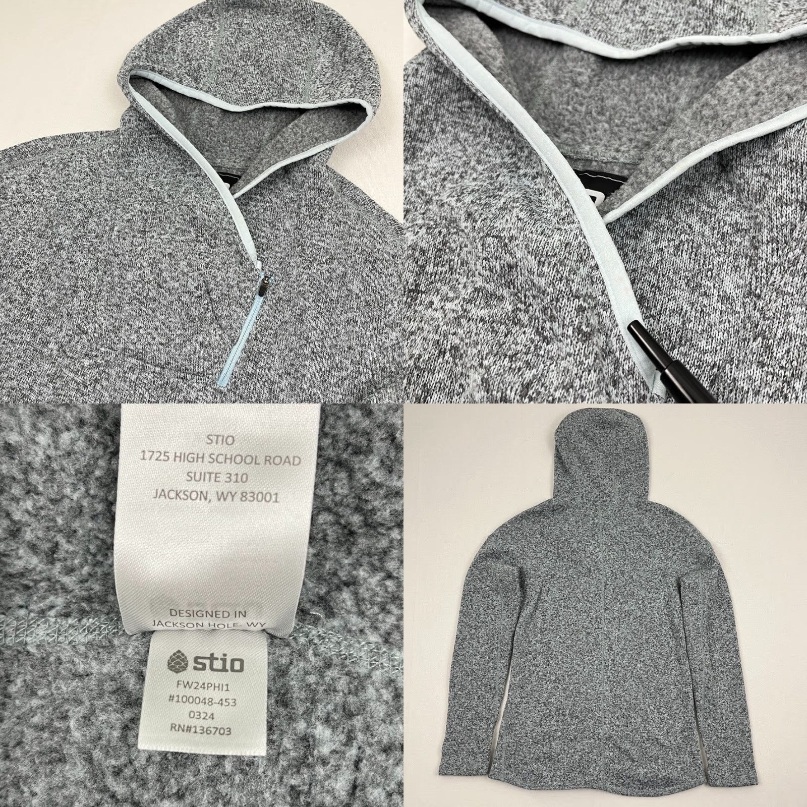 Vintage Stio Sweatwater Fleece Hoodie Womens S Heather Gray Jacket Size S / US 4 / IT 40 - 8 Thumbnail