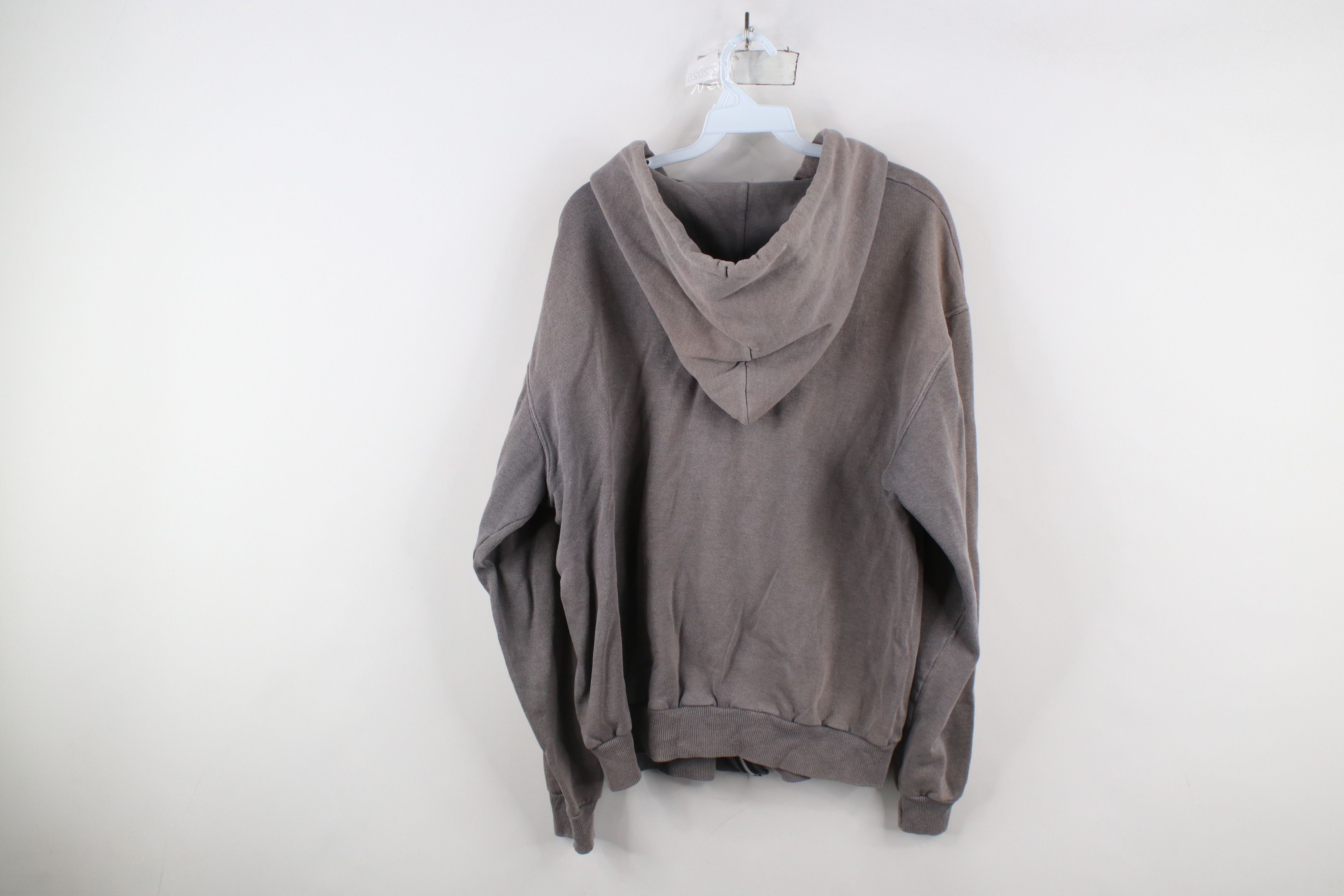 Vintage 80s 90s Streetwear Faded Full Zip Hoodie Gray USA