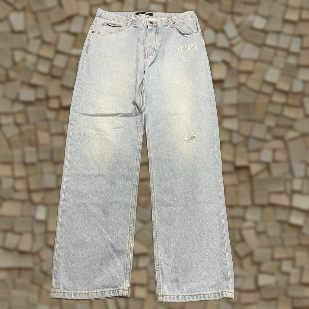 Vintage VINTAGE Pegaoor Jeans Women's Size 32 Blue Denim Straight Light Wash Pockets 29in Inseam Regular Size 24" / US 00 / IT 34 - 1 Thumbnail