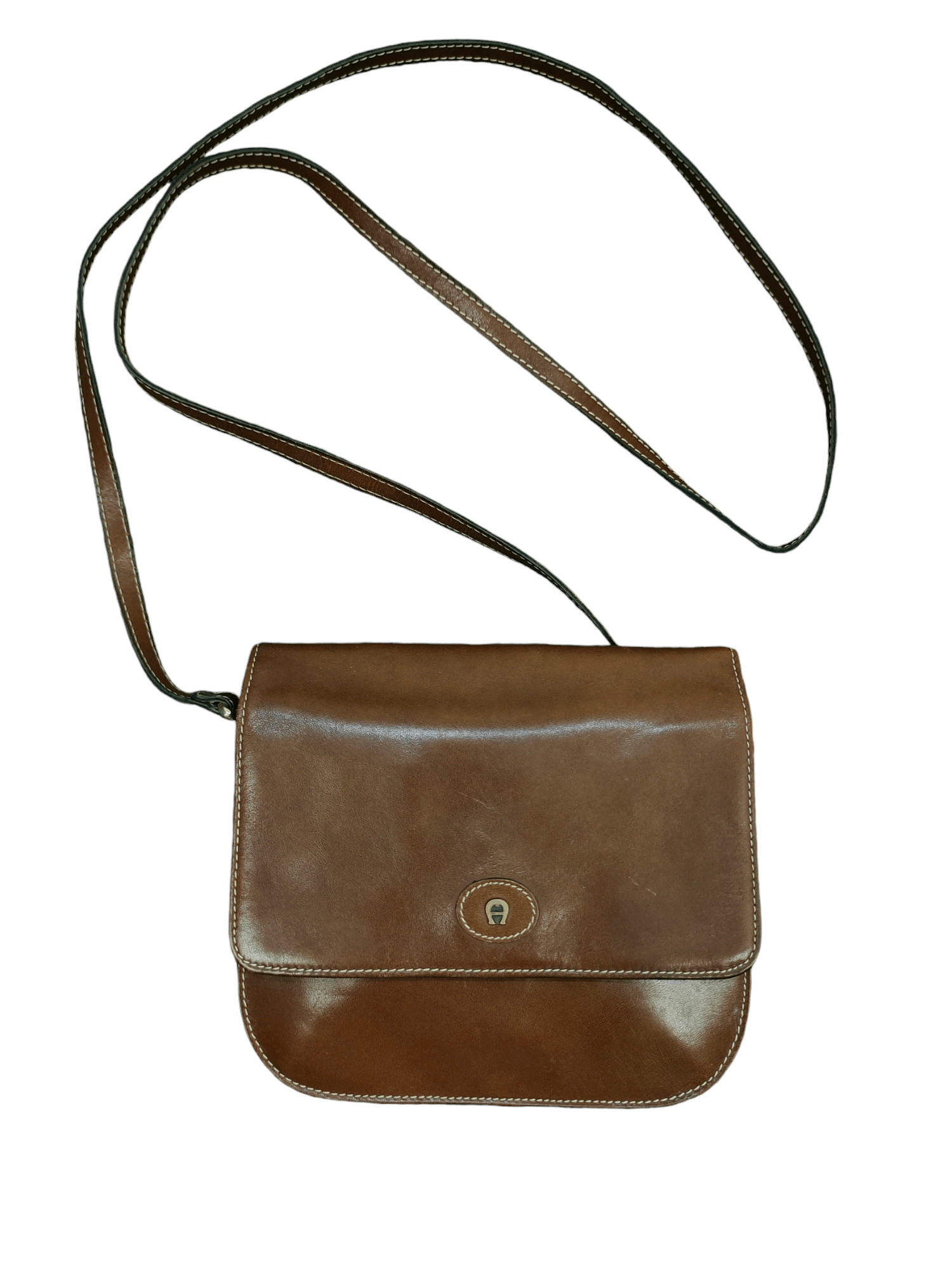Aigner Vintage 80s Aigner Patina Leather Sling Shoulder Bag Size ONE SIZE - 5 Thumbnail