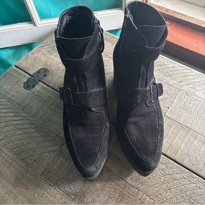 Miu Miu Miu Miu Prada Black Ankle Booties with Rugged Sole Motorcycl Size US 6.5 / IT 36.5 - 11 Thumbnail