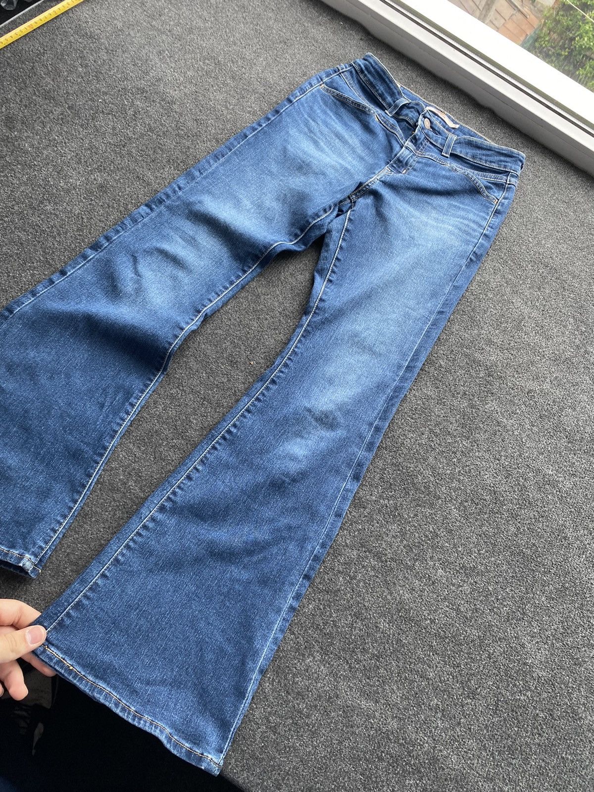 Levi's 🔥Levis 726 Flare Womens blue jeans 28 sz goth emo alt Size 28" / US 6 / IT 42 - 3 Thumbnail