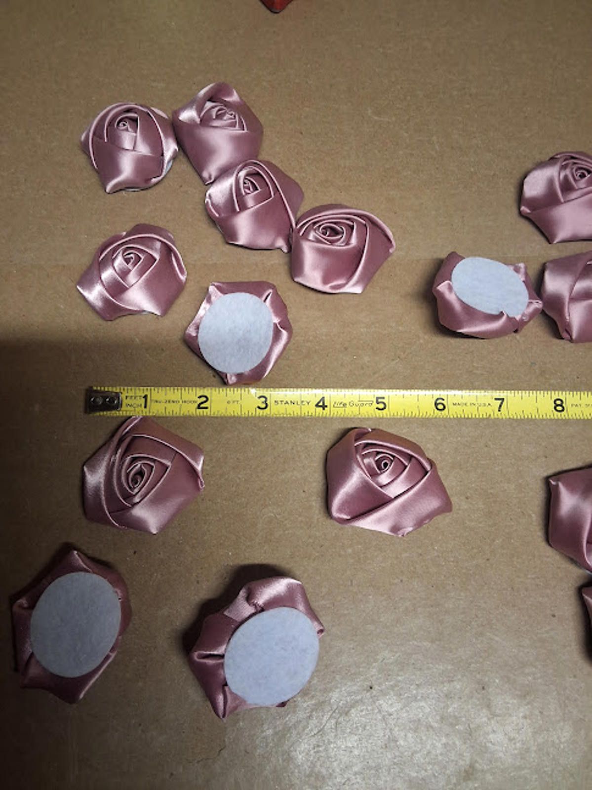 Other Pink Satin Rose Embellishments - Perfect for DIY Magic! Size ONE SIZE - 3 Thumbnail